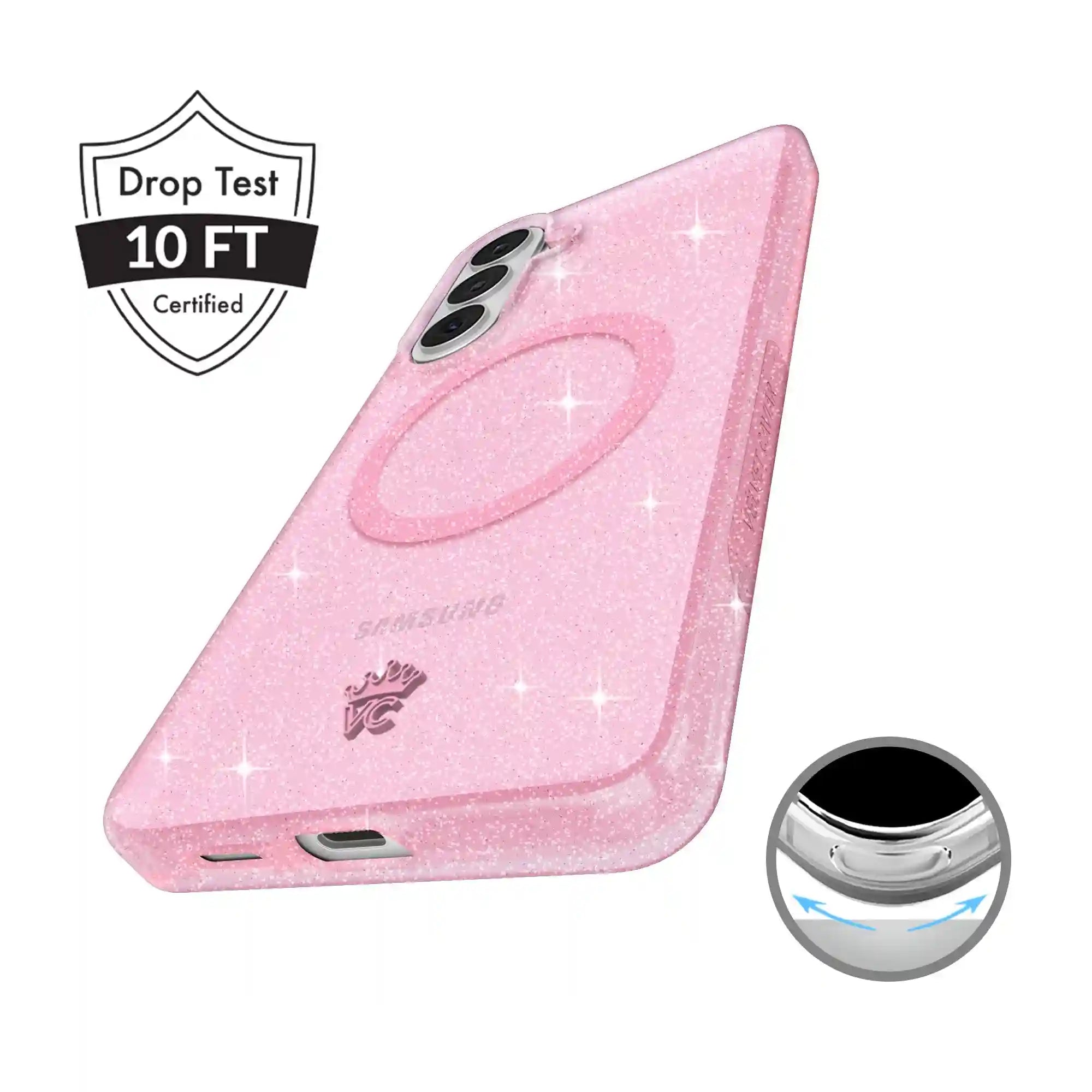 Pink Stardust Glitter Samsung Case
