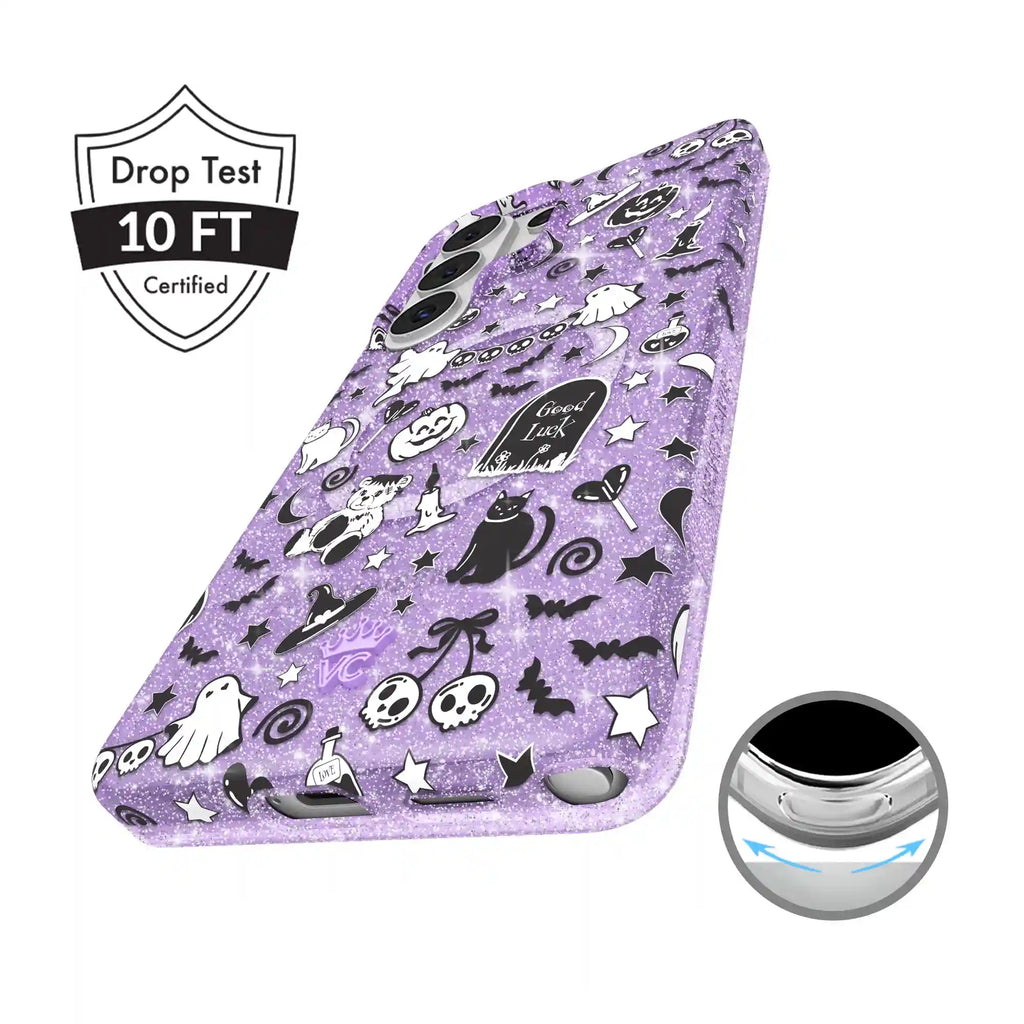Witchy Lilac Glitter Samsung Case