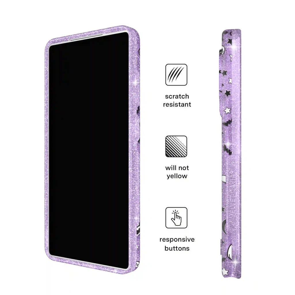 Witchy Lilac Glitter Samsung Case
