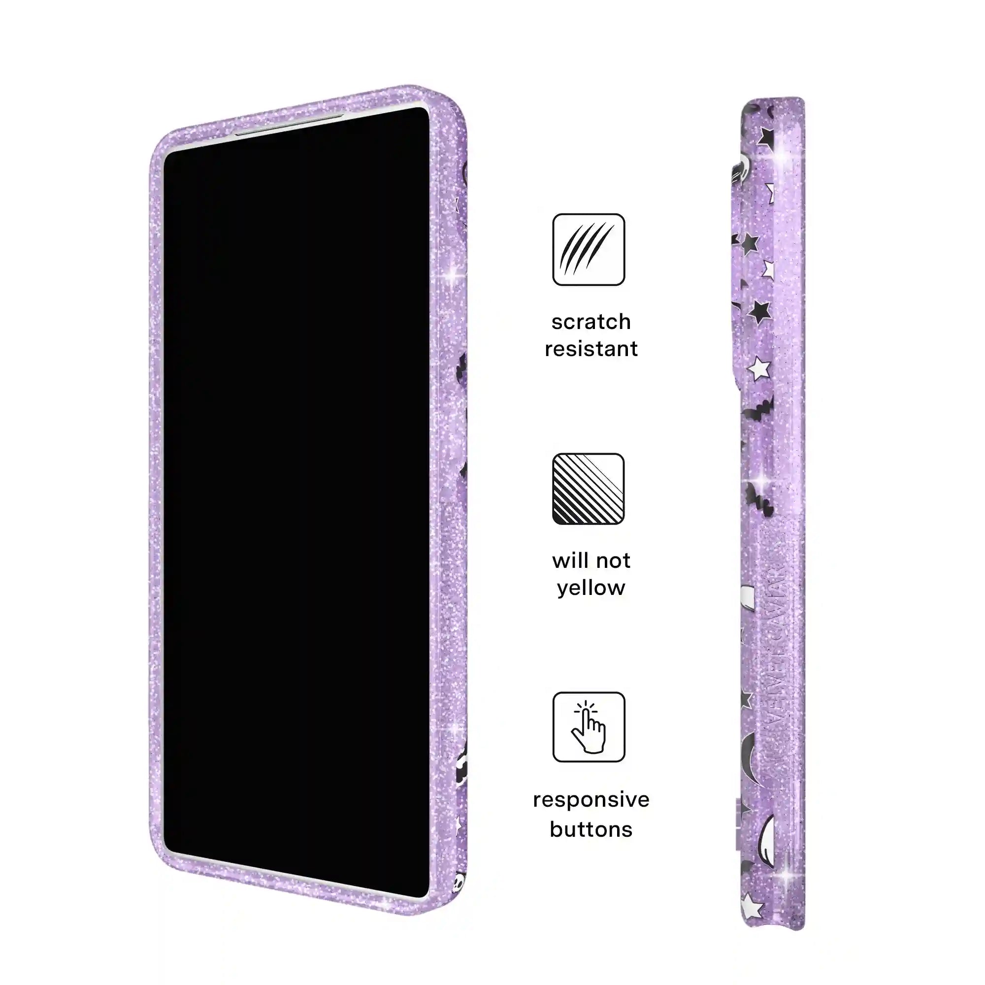 Witchy Lilac Glitter Samsung Case