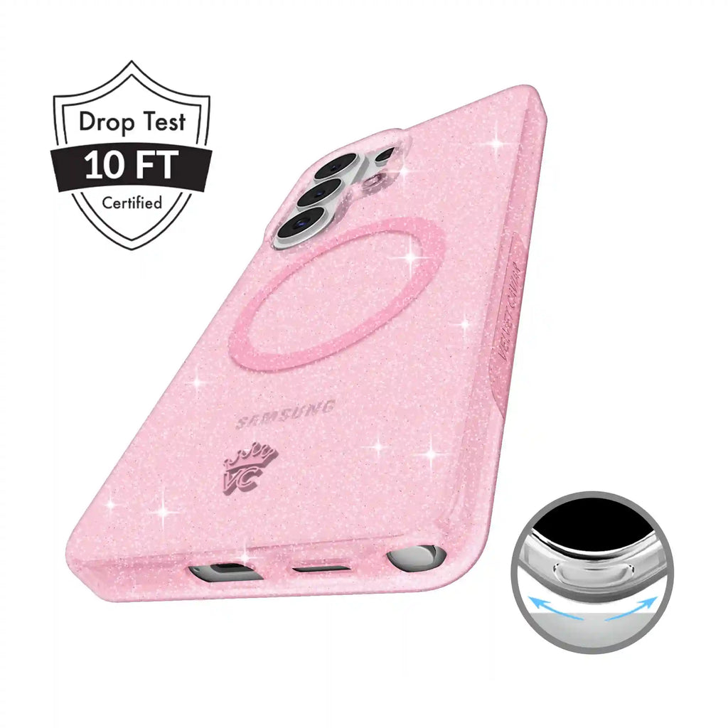 Pink Stardust Glitter Samsung Case