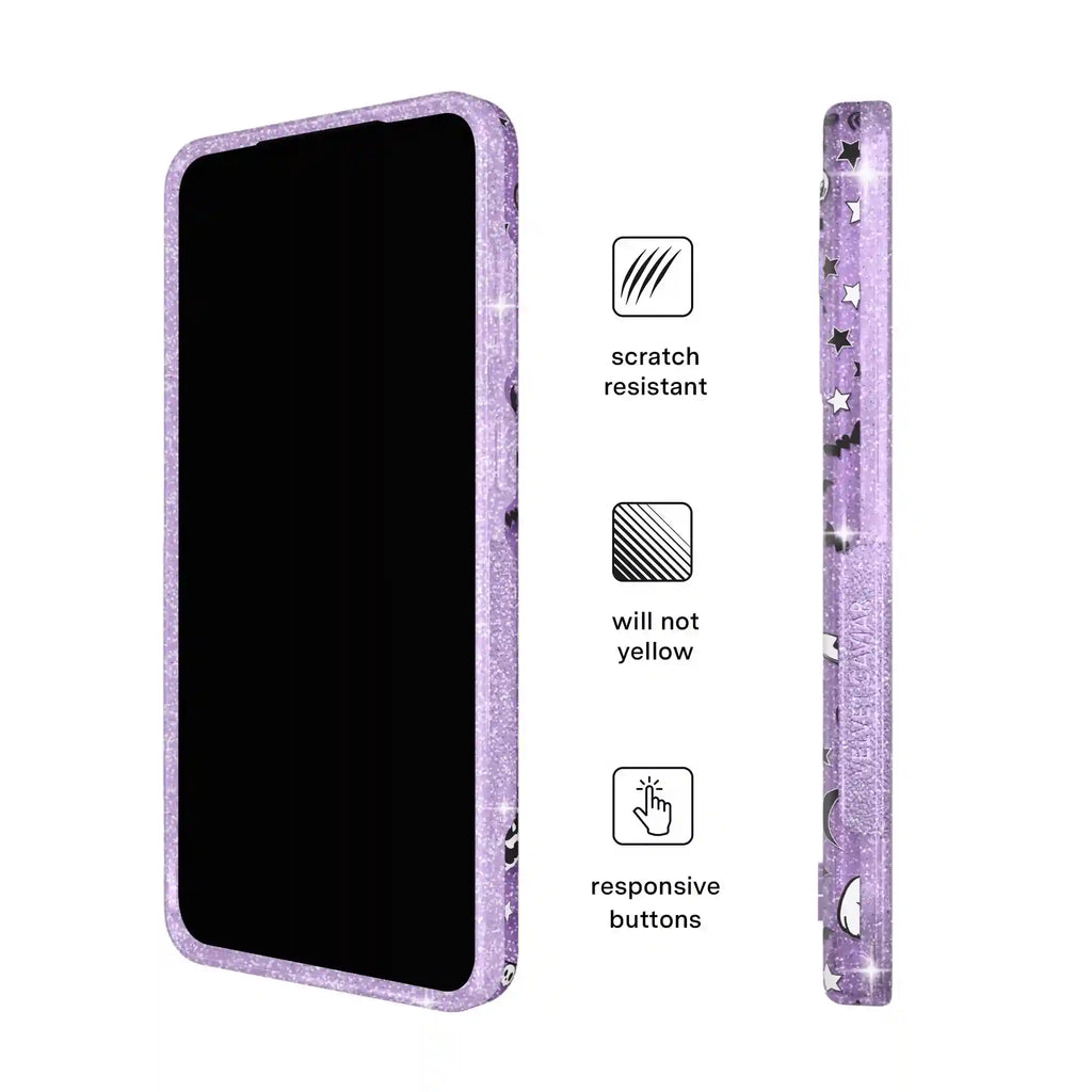 Witchy Lilac Glitter Samsung Case