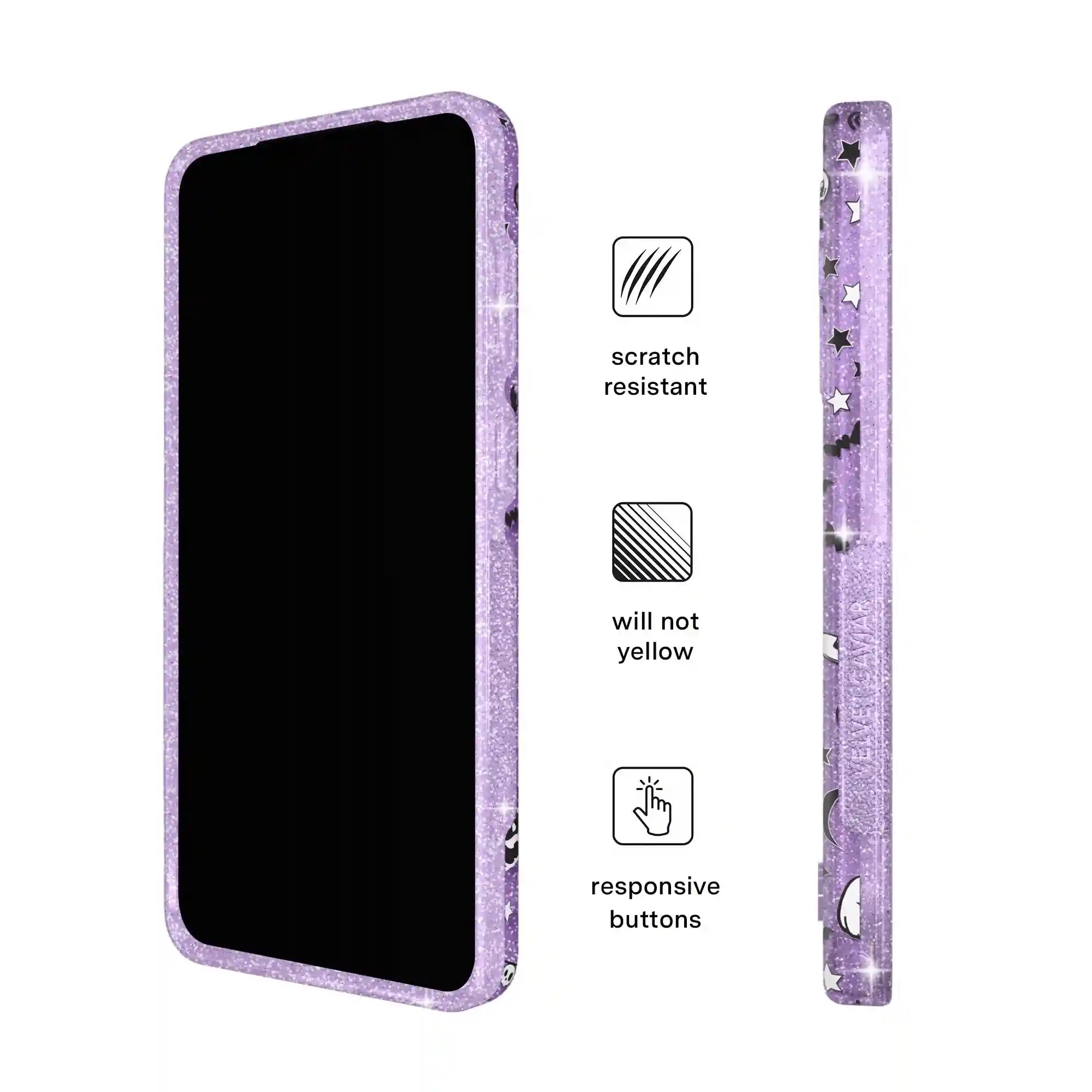 Witchy Lilac Glitter Samsung Case