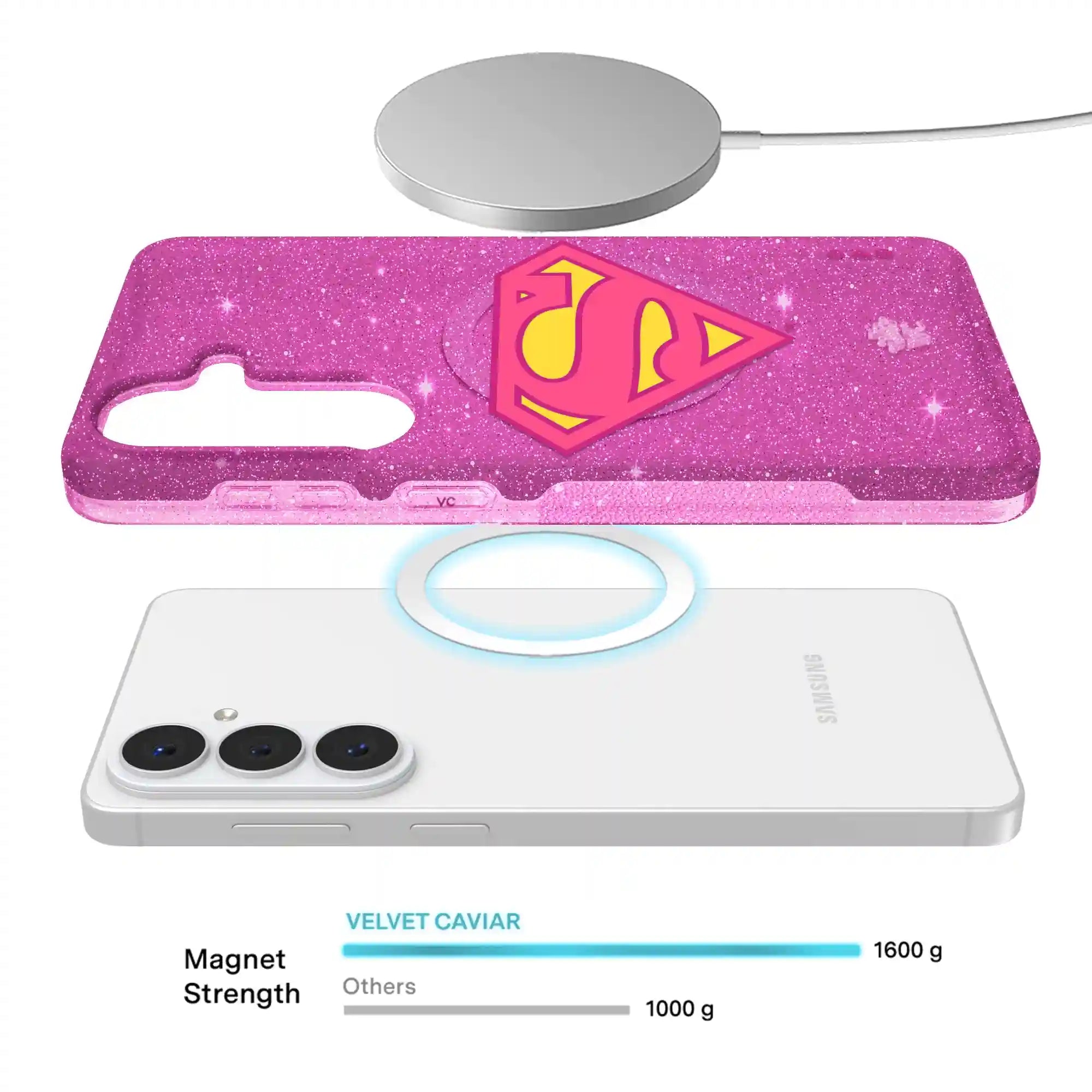 Supergirl Stardust Glitter Samsung Case