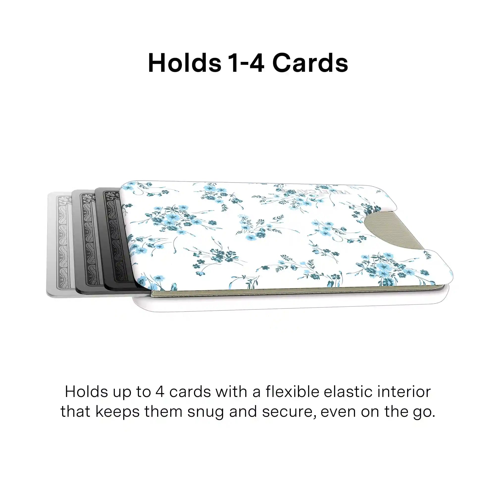 French Blue Floral MagSafe Wallet
