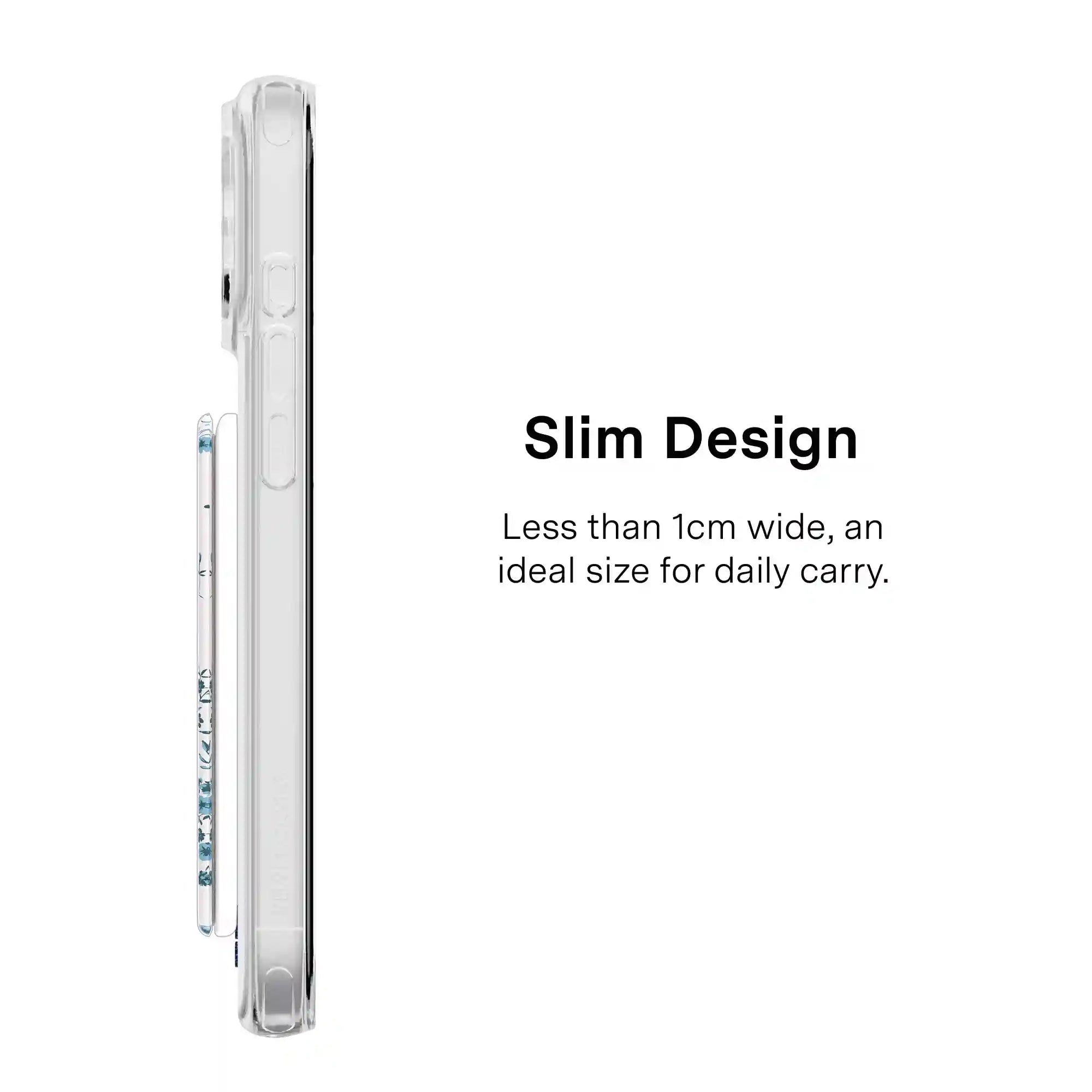French Blue Floral MagSafe Wallet