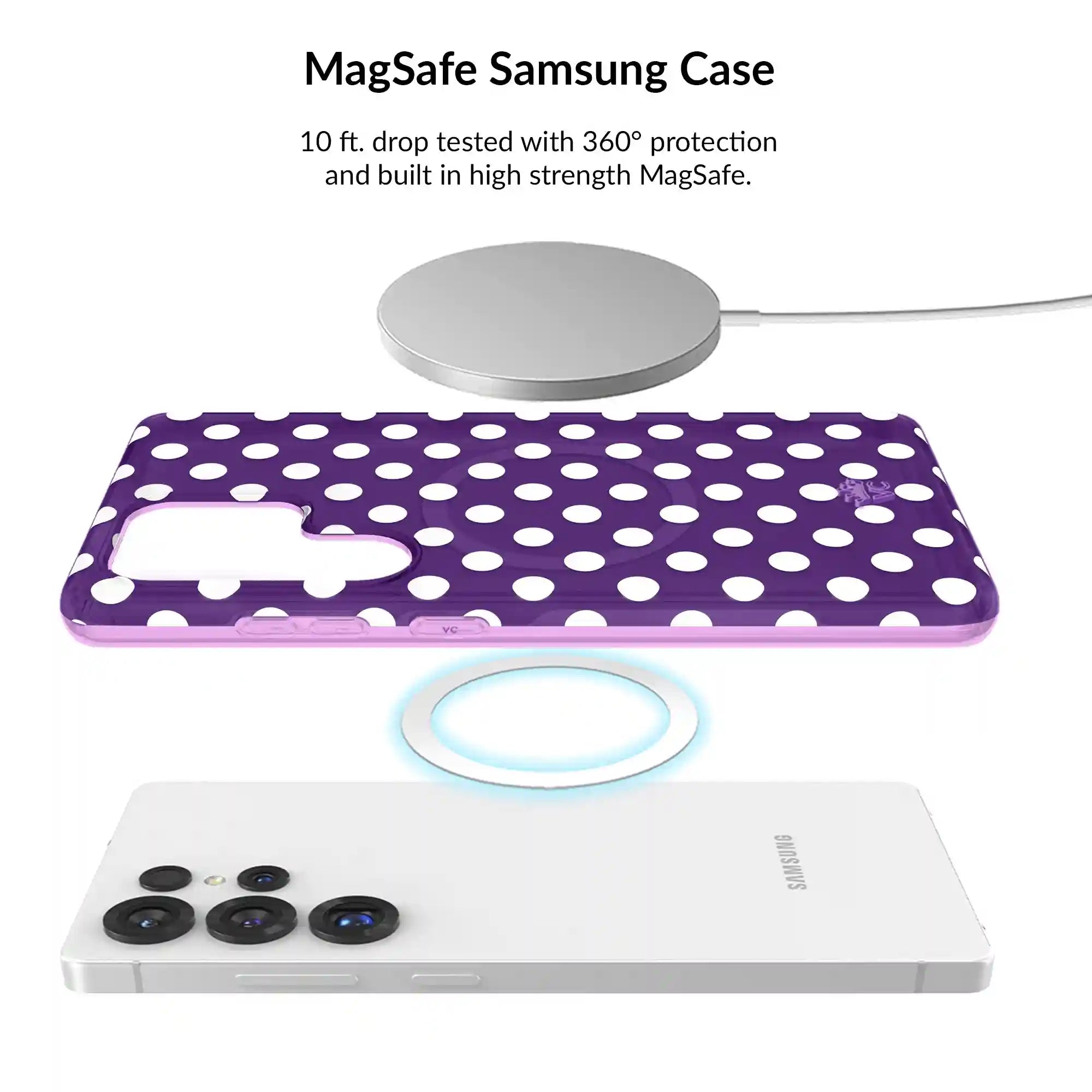 Violet Glow Polka Dot Samsung Bundle Set