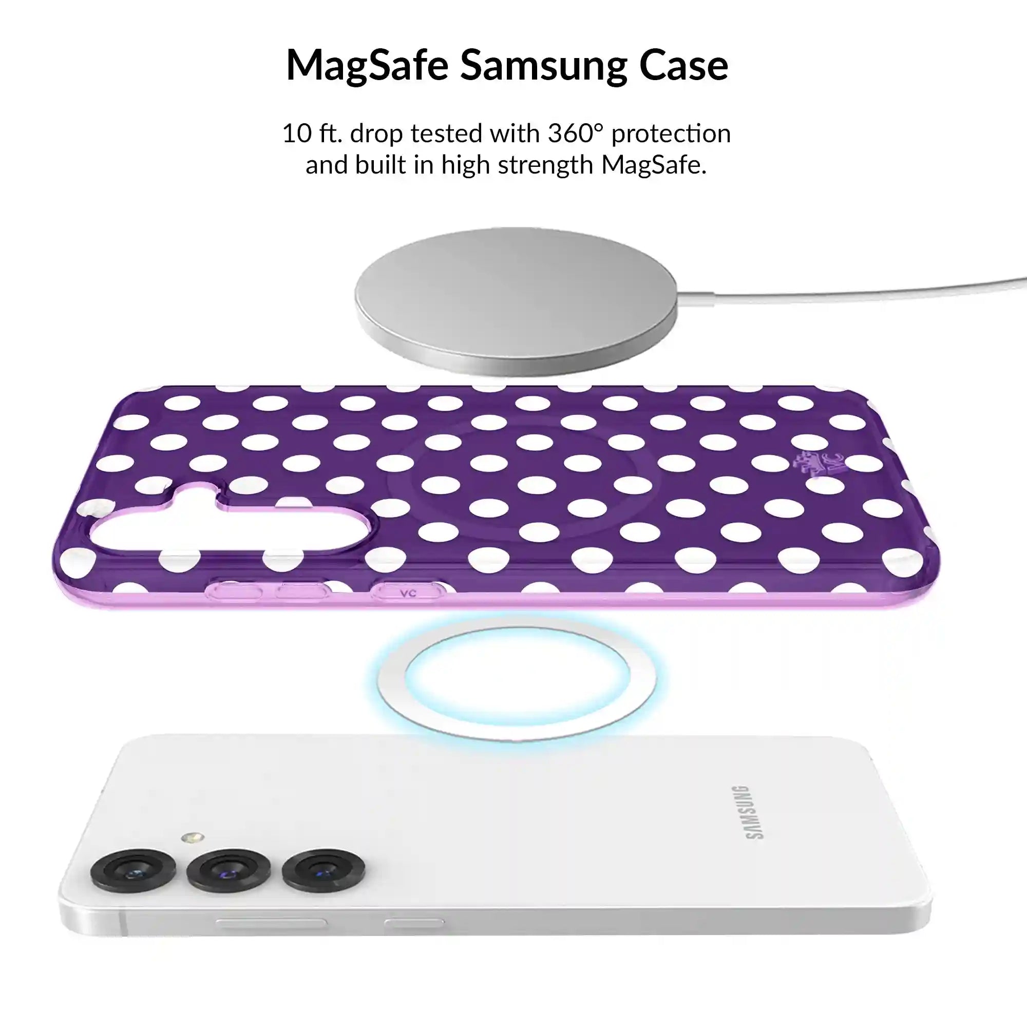 Violet Glow Polka Dot Samsung Bundle Set