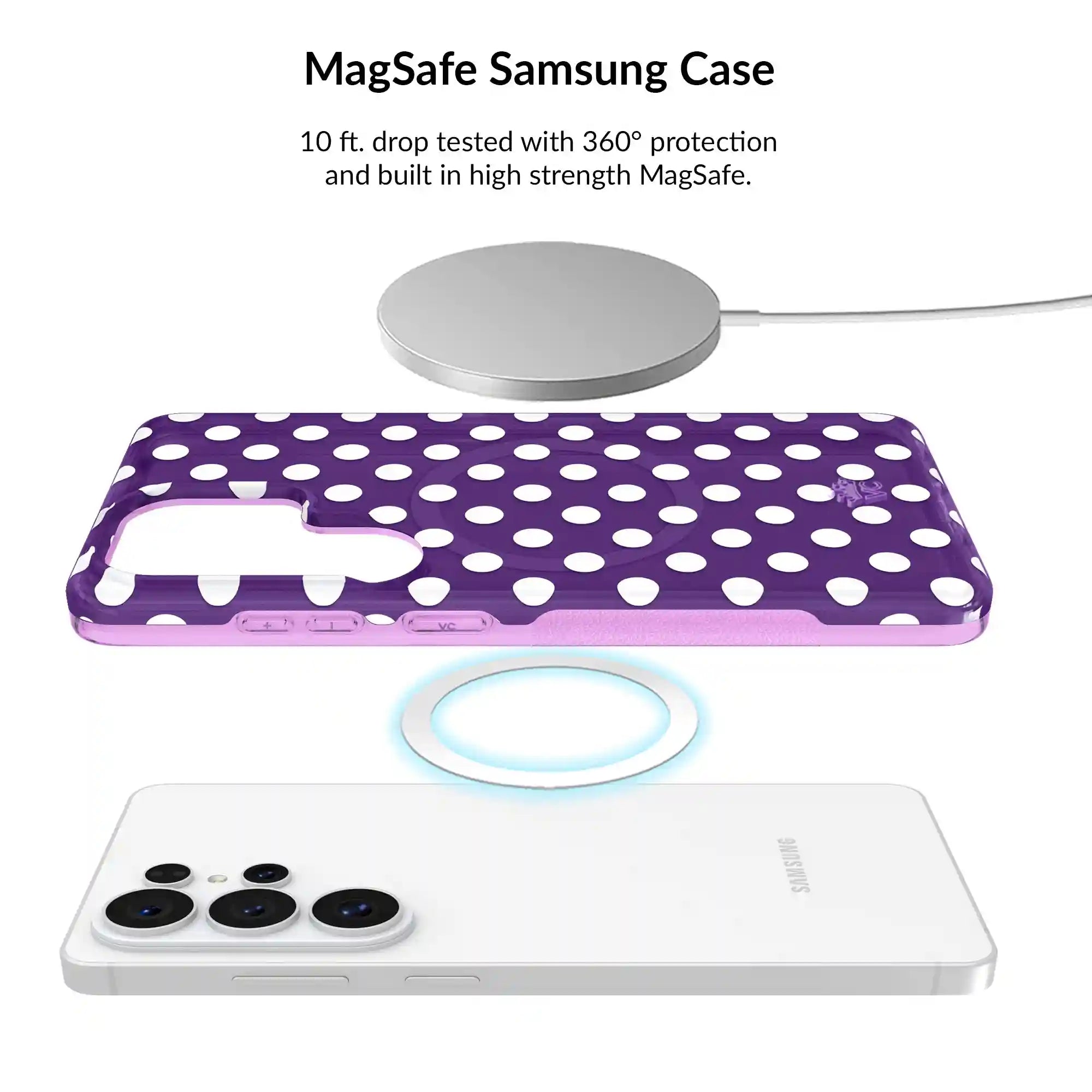 Violet Glow Polka Dot Samsung Bundle Set