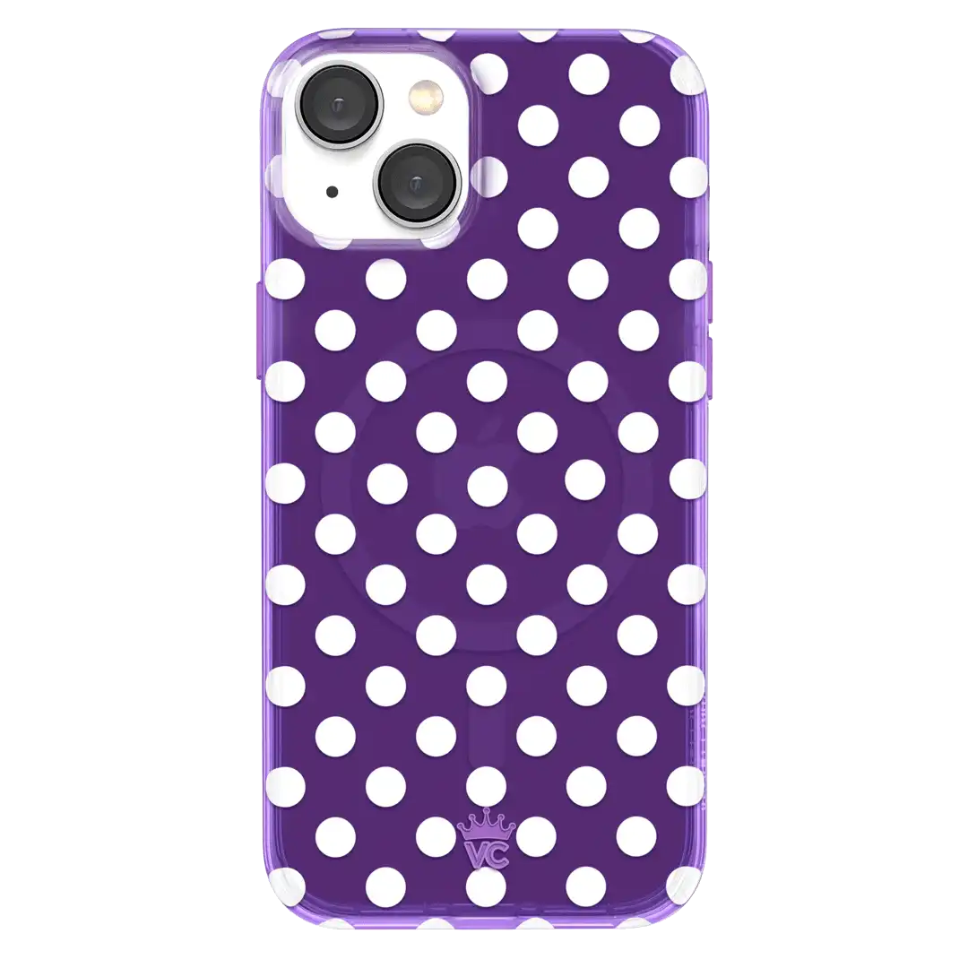 Violet Glow Polka Dot iPhone Case