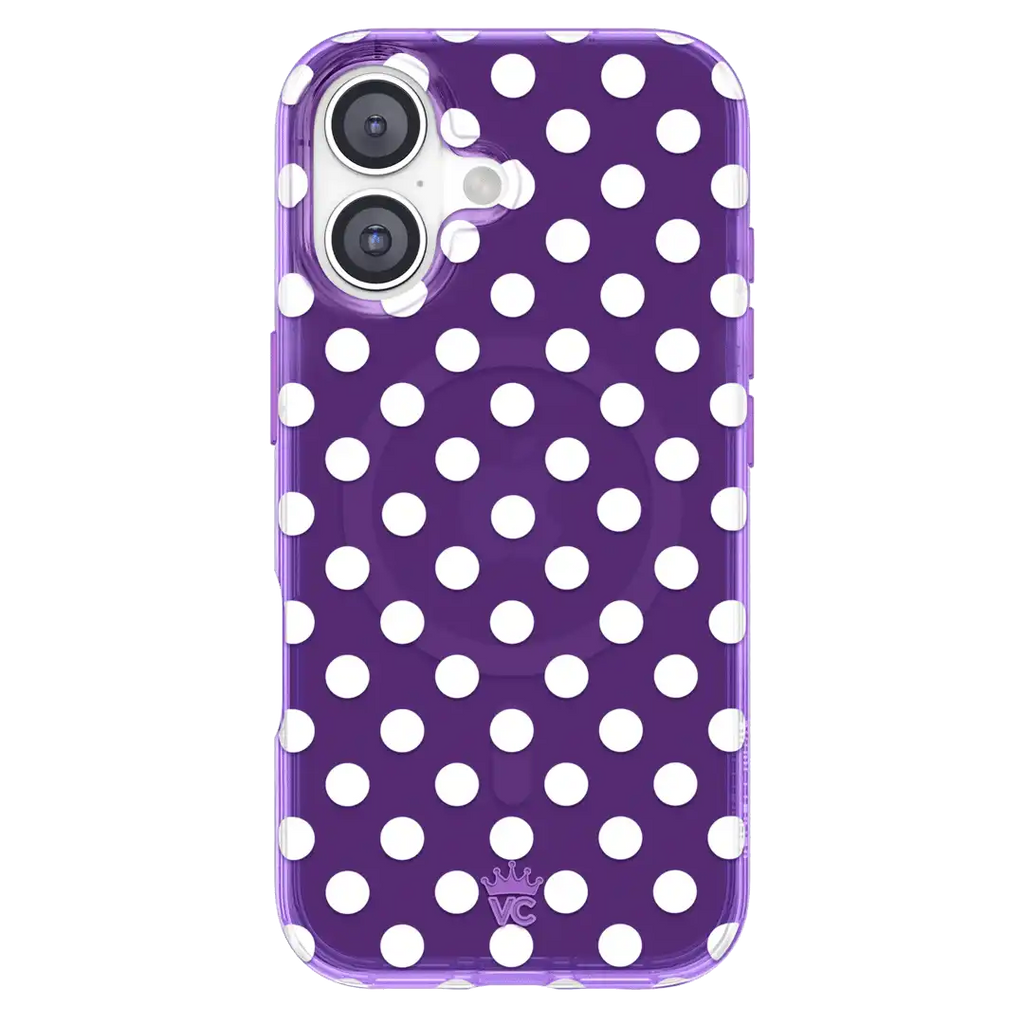 Violet Glow Polka Dot iPhone Case