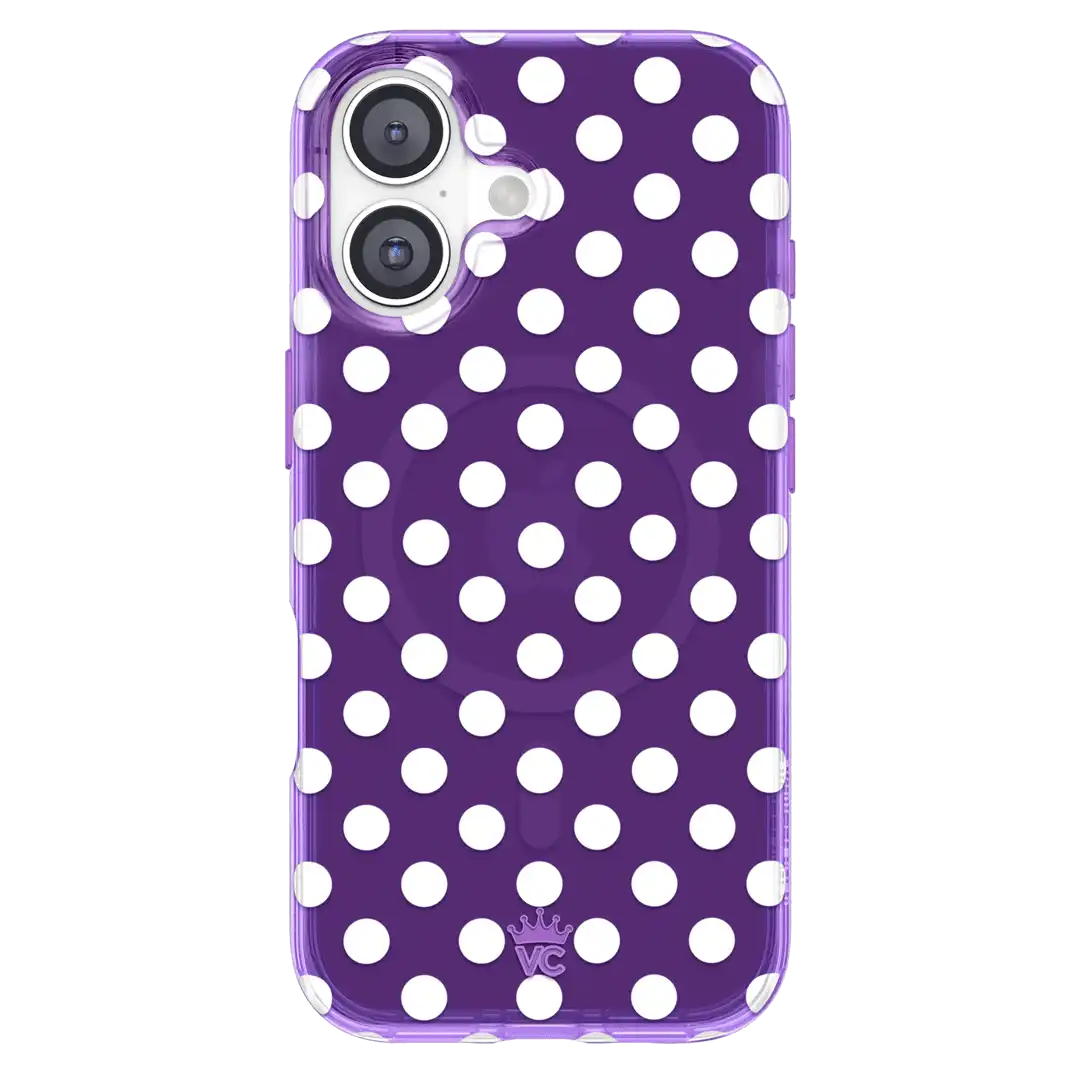 Violet Glow Polka Dot iPhone Case
