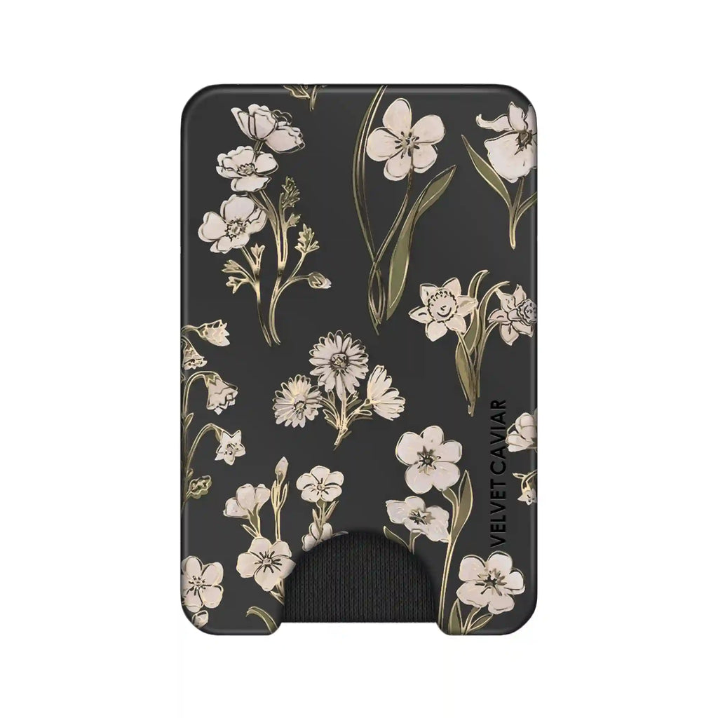 Nightbloom Gold Chrome Floral MagSafe Wallet