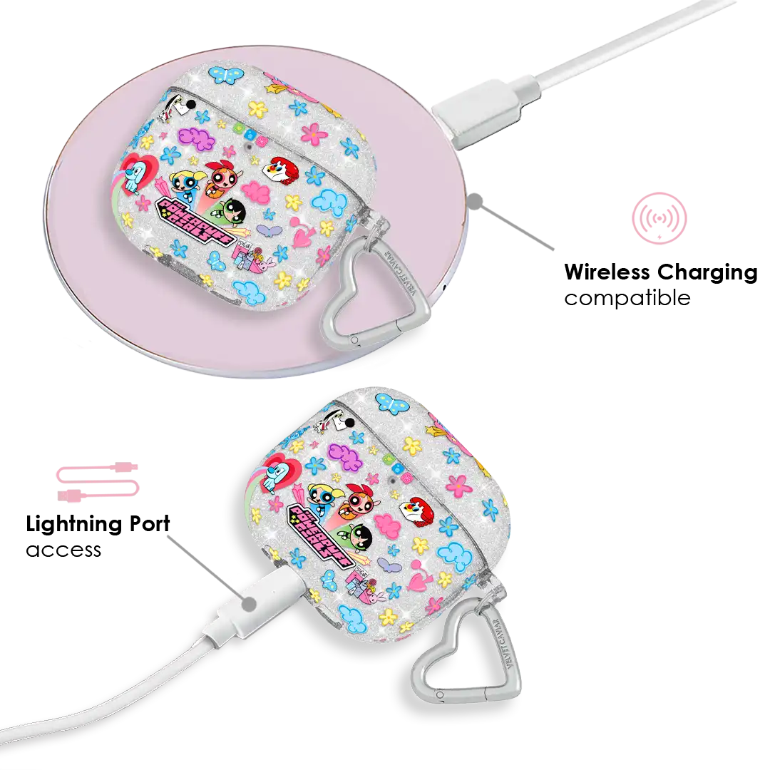 The Powerpuff Girls Girl Power Glitter AirPod Case
