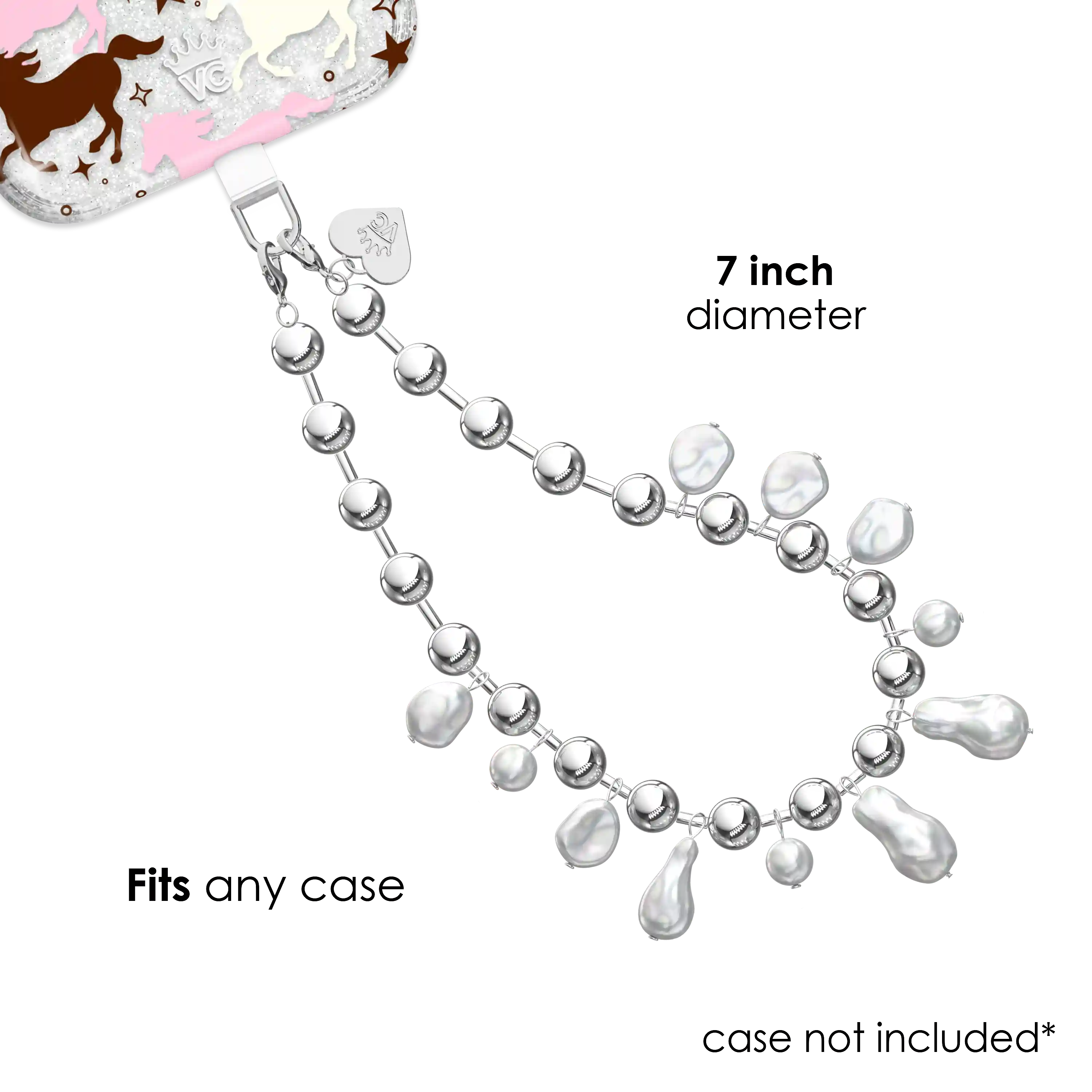 Pearl Drip Chain Phone Charm