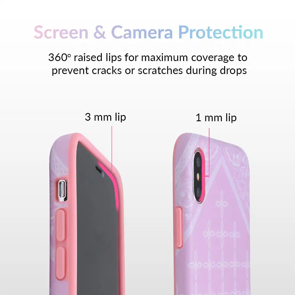 Pink Bandana iPhone Case by Kendall Vertes