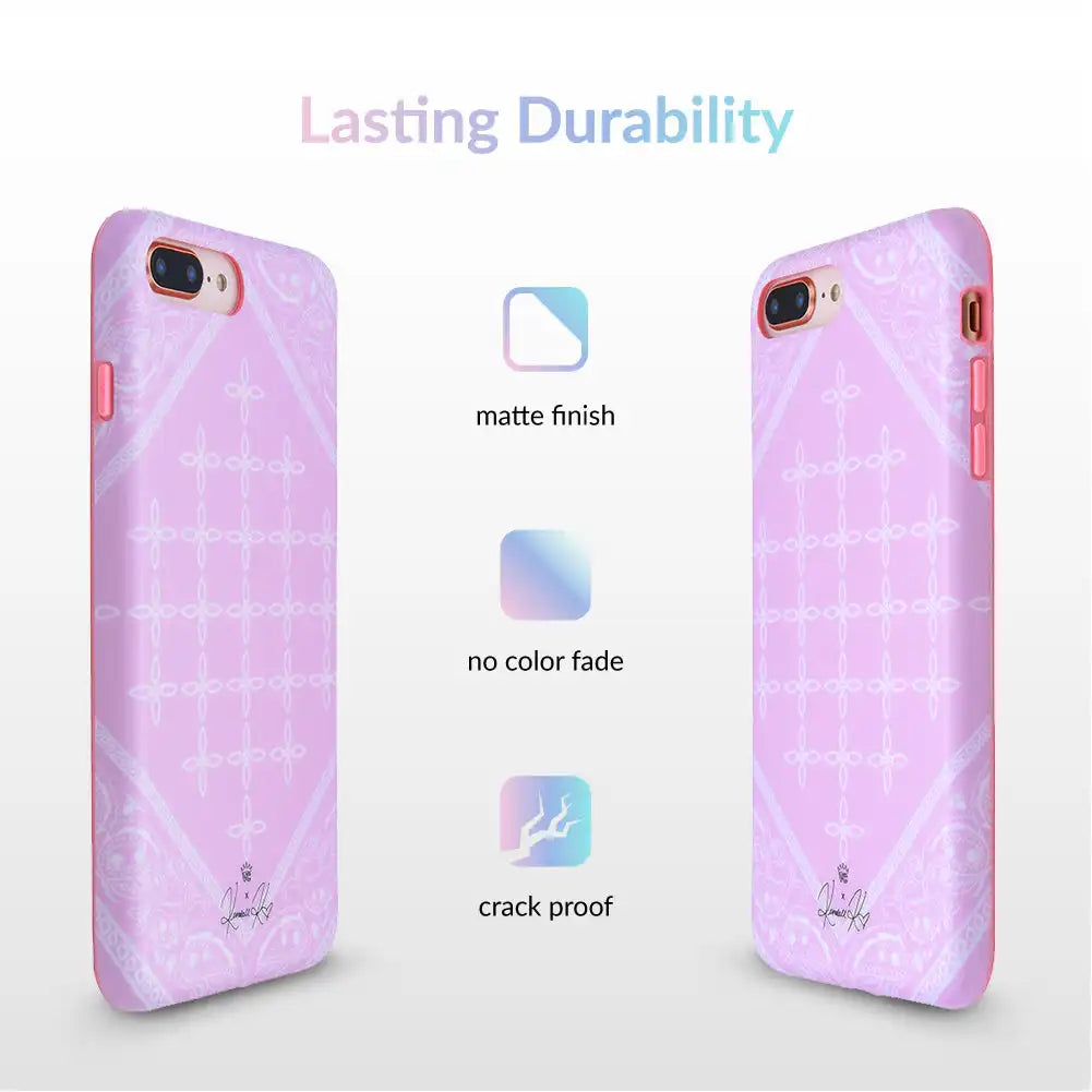 Pink Bandana iPhone Case by Kendall Vertes