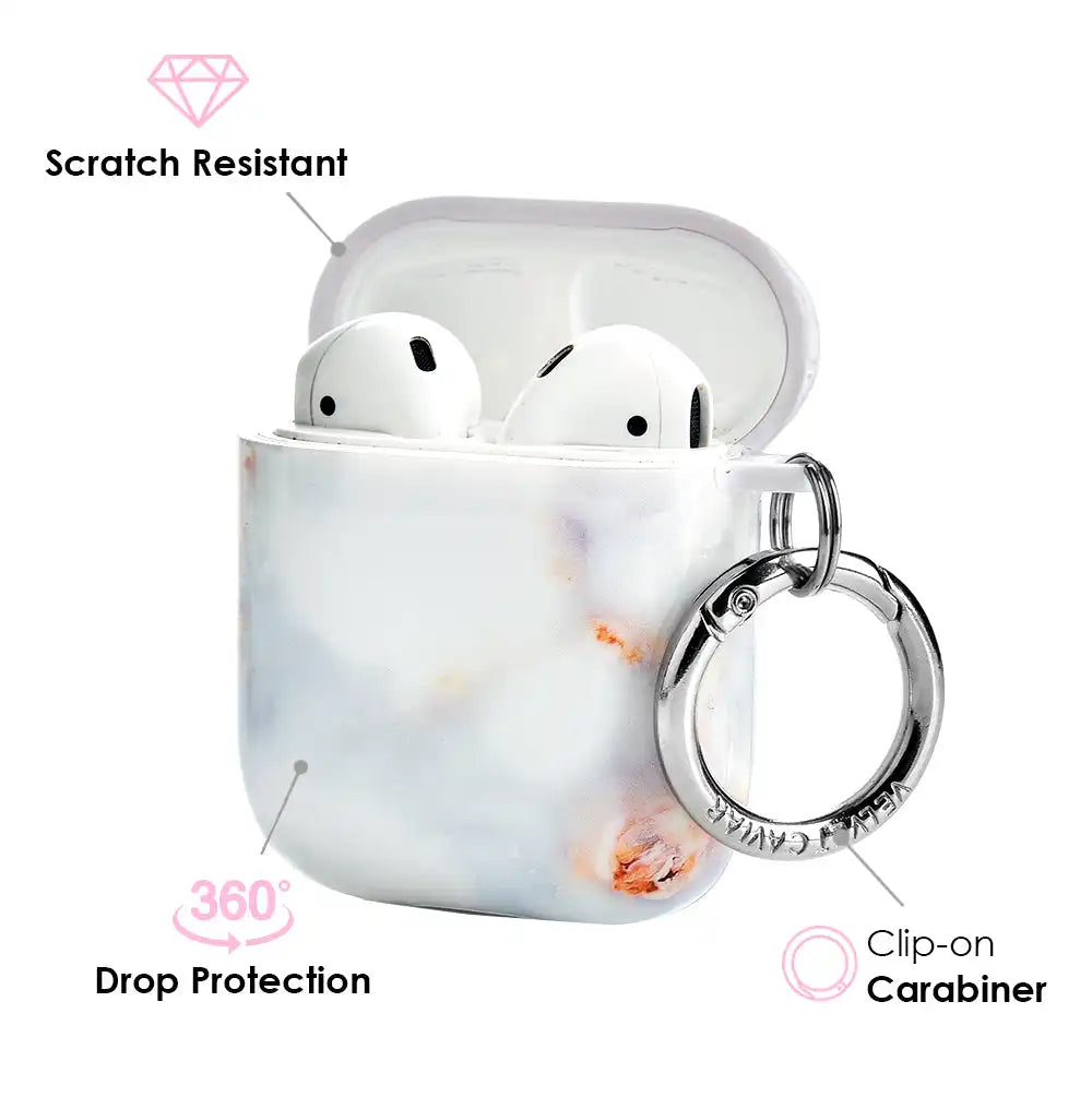 Grey Clouds Marble AirPods Case