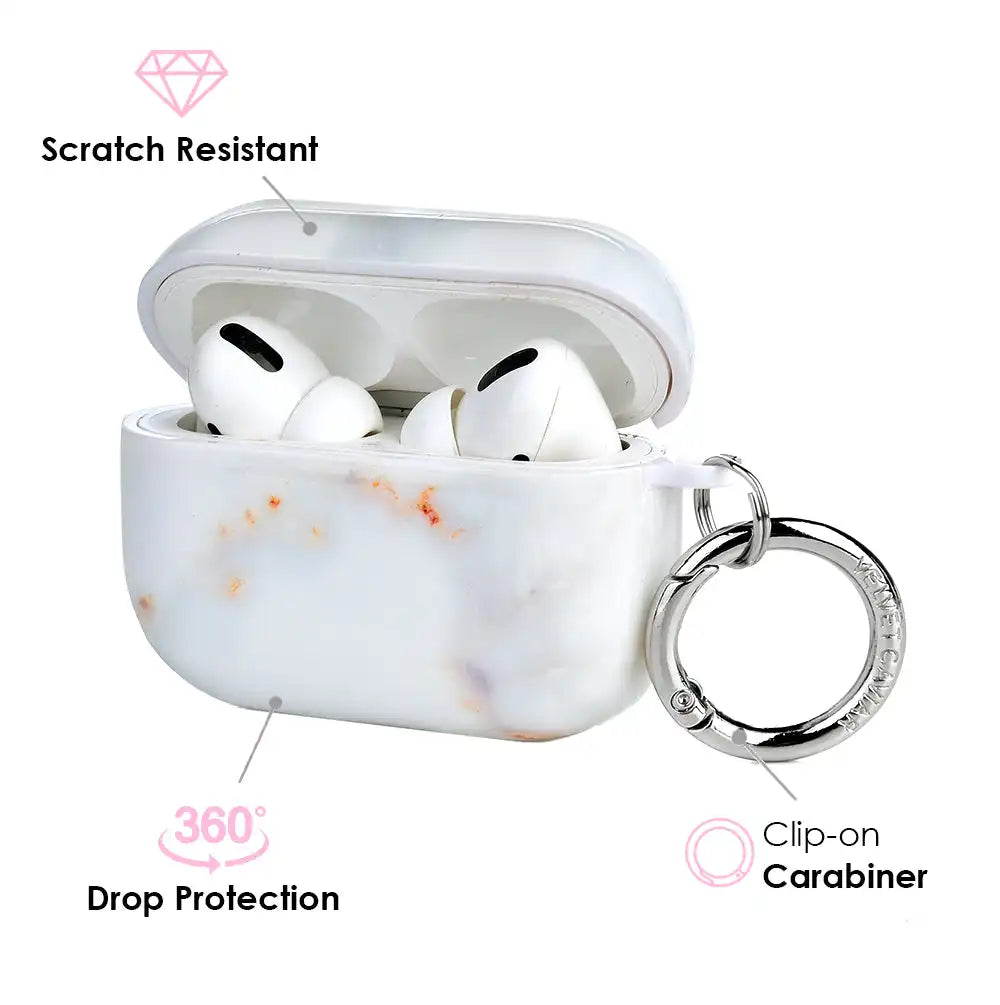 Grey Clouds Marble AirPods Case