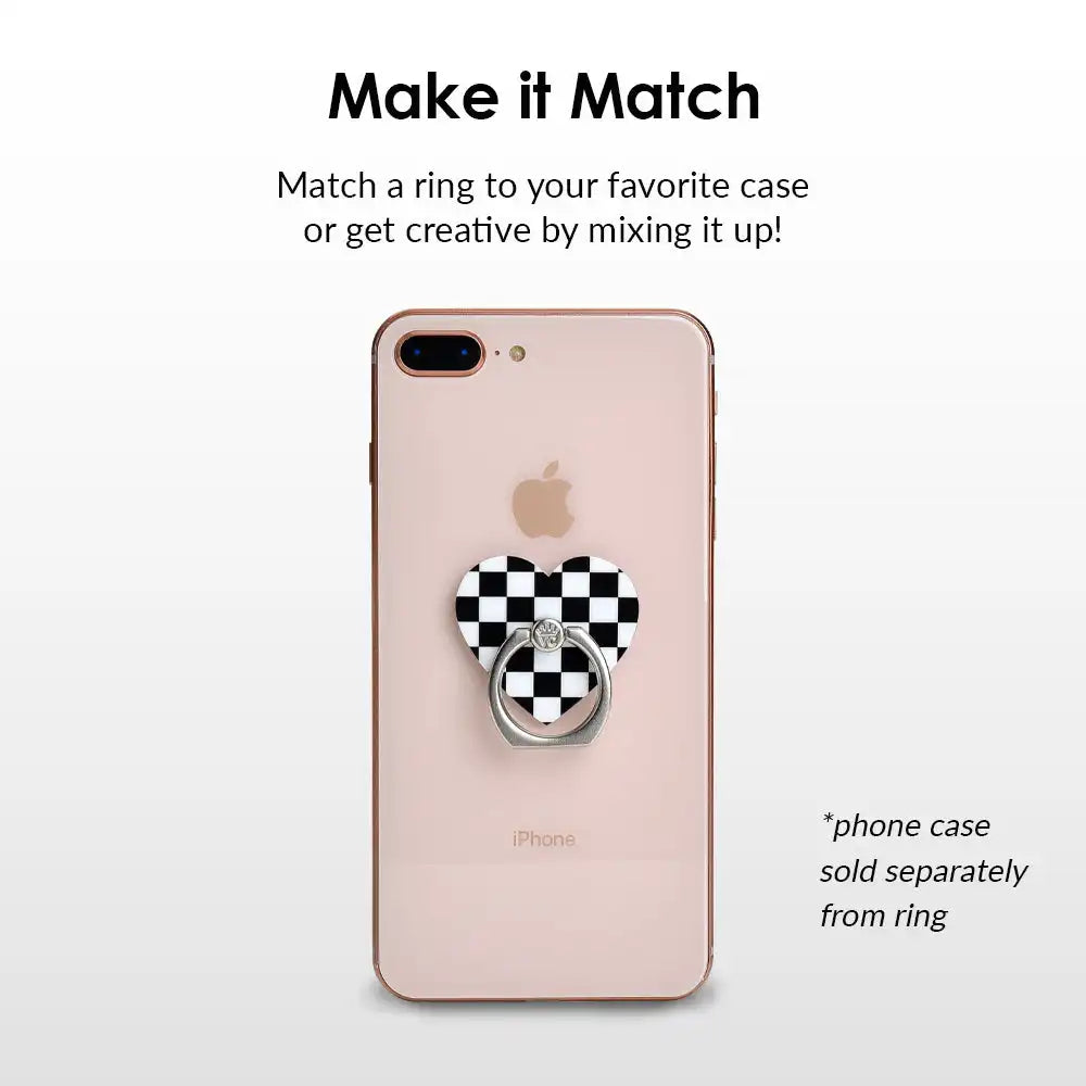 Black Checkered Grip Ring