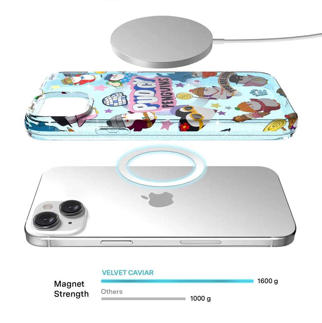 Pudgy Penguins Iceberg Glitter iPhone Case