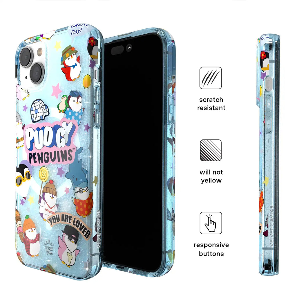 Pudgy Penguins Iceberg Glitter iPhone Case