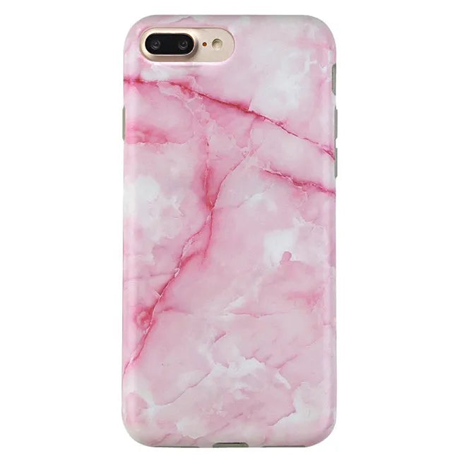 Pink Streak Marble iPhone Case