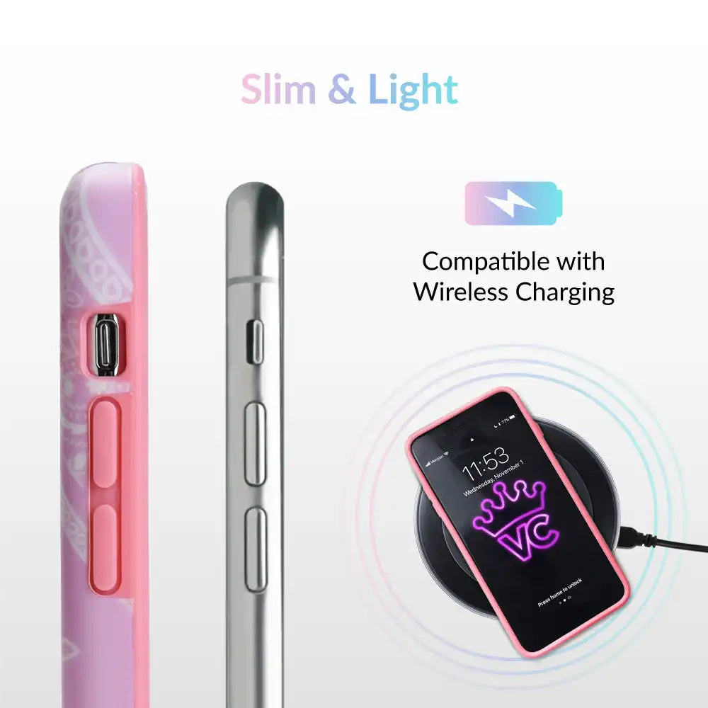 Pink Bandana iPhone Case by Kendall Vertes