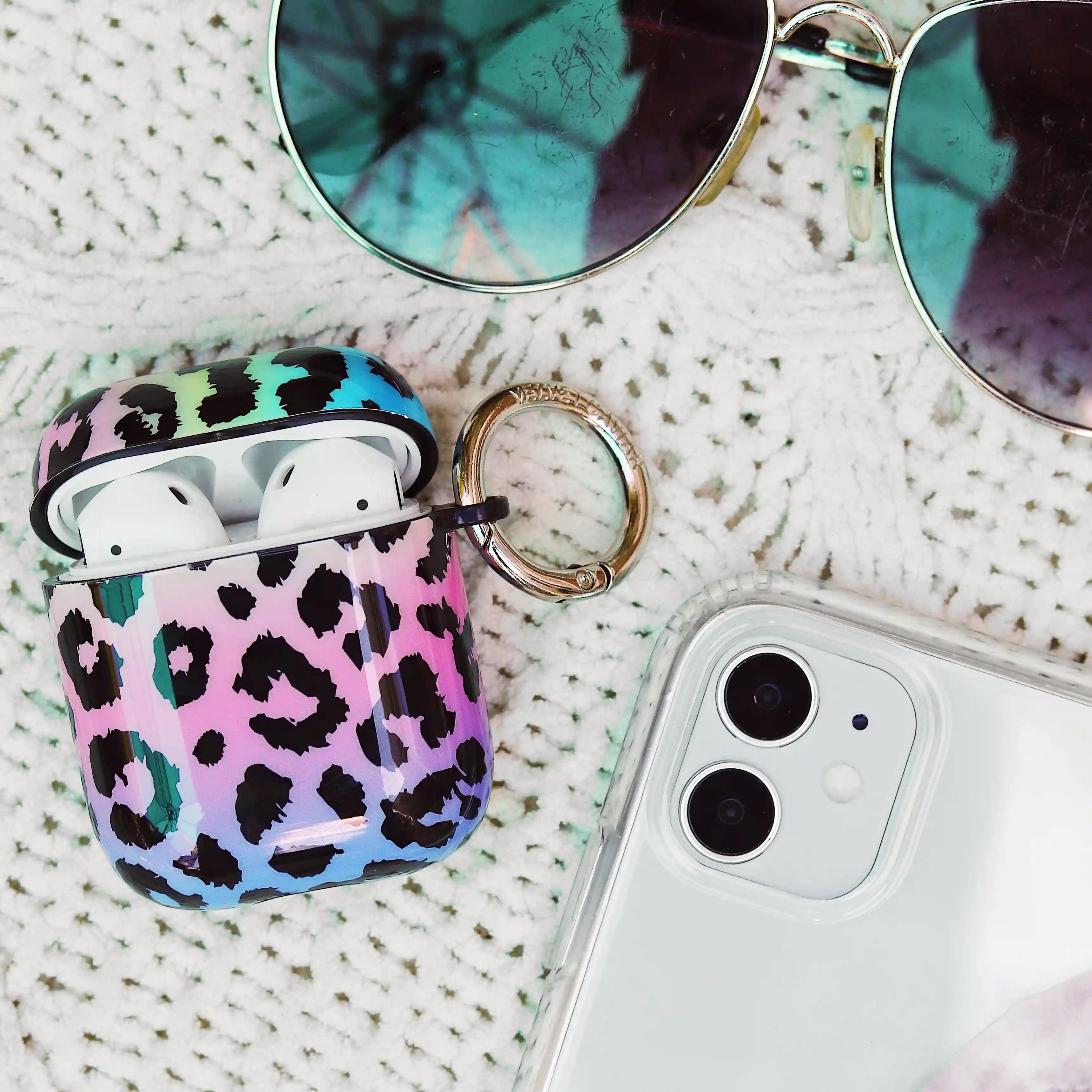 Rainbow Leopard AirPods Case