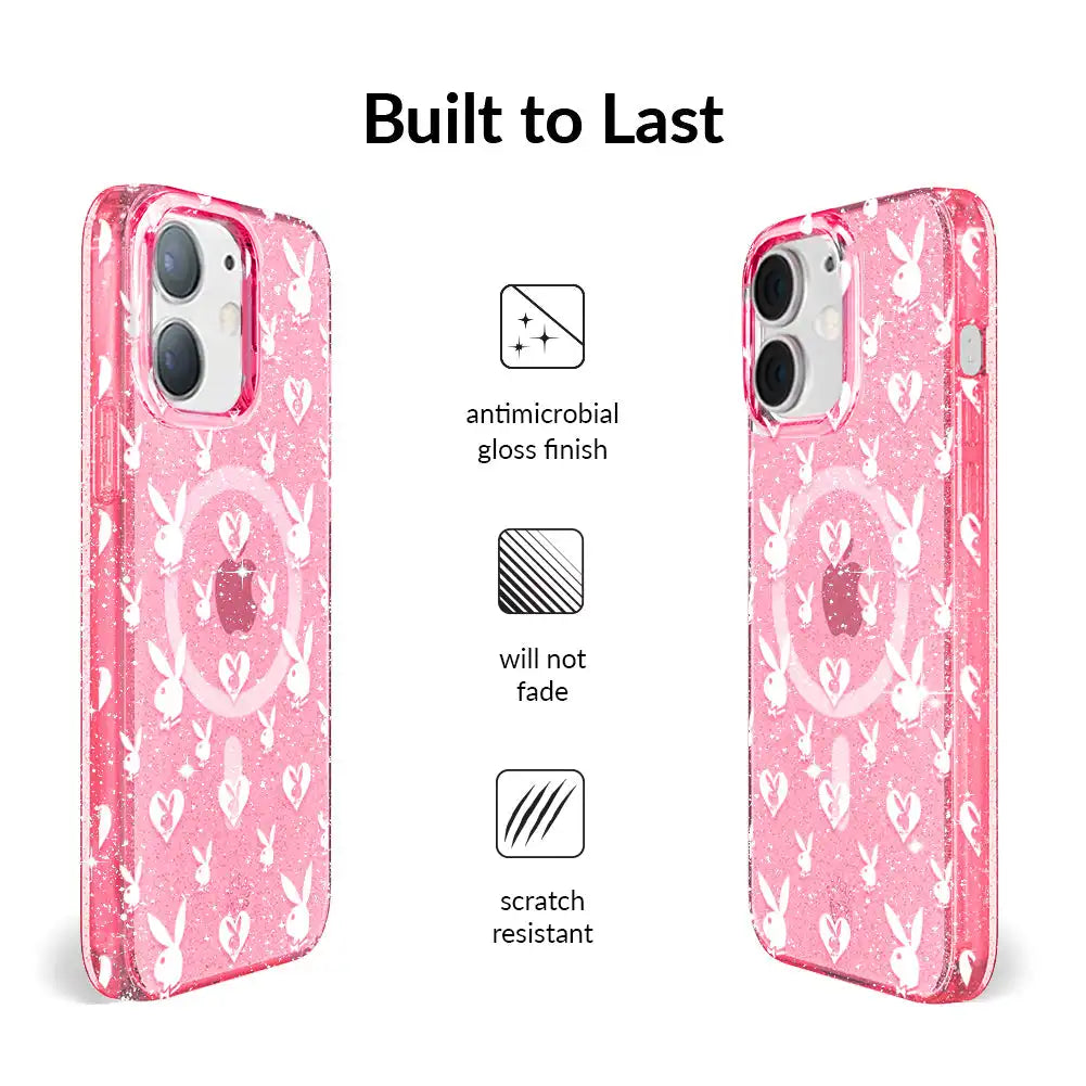 Playboy Pink Bunny Glitter iPhone Case