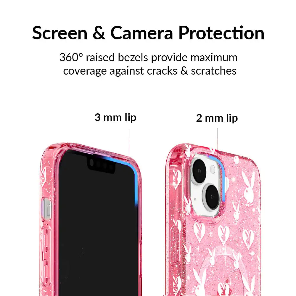 Playboy Pink Bunny Glitter iPhone Case