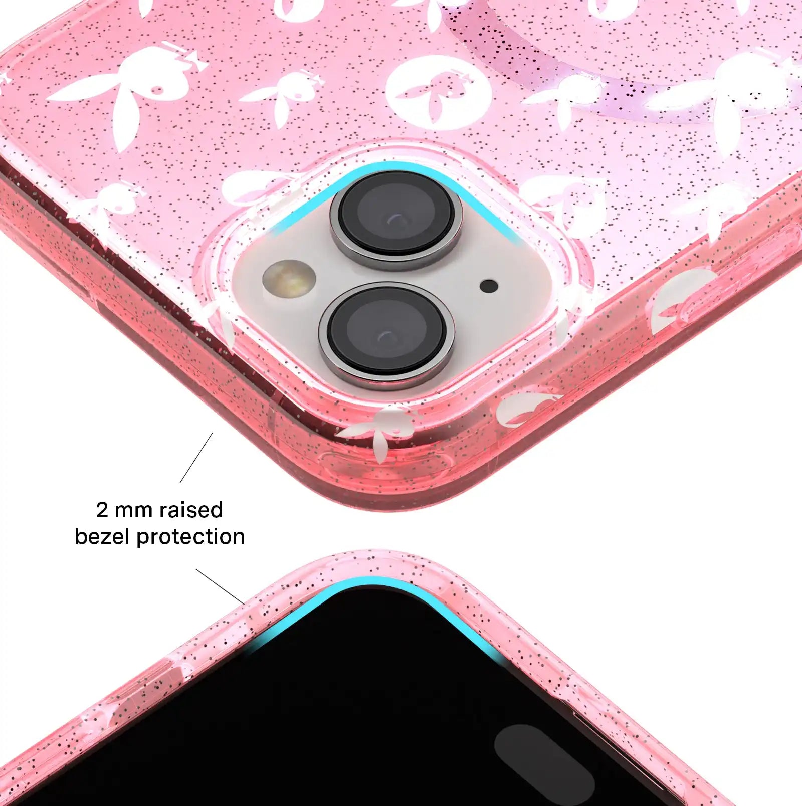 Playboy Pink Bunny Glitter iPhone Case
