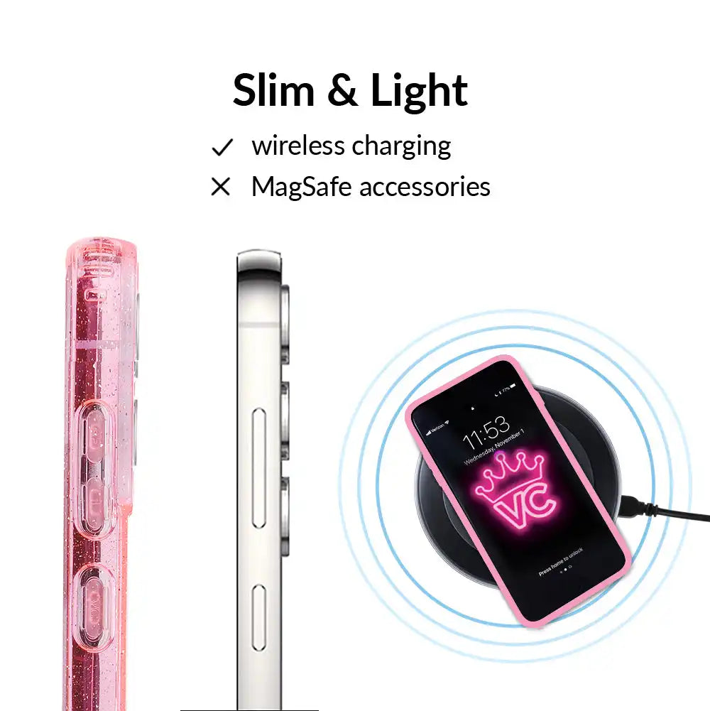 Pink Stardust Glitter Samsung Case