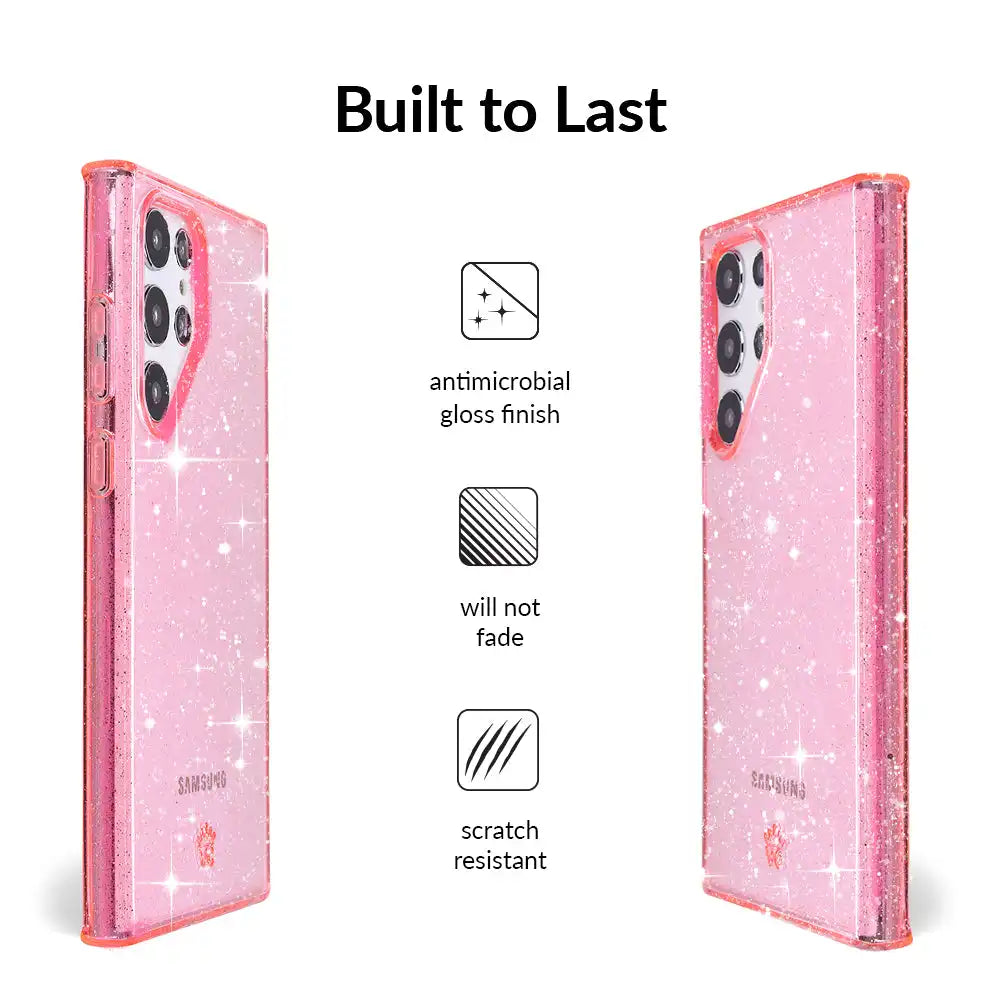 Pink Stardust Glitter Samsung Case
