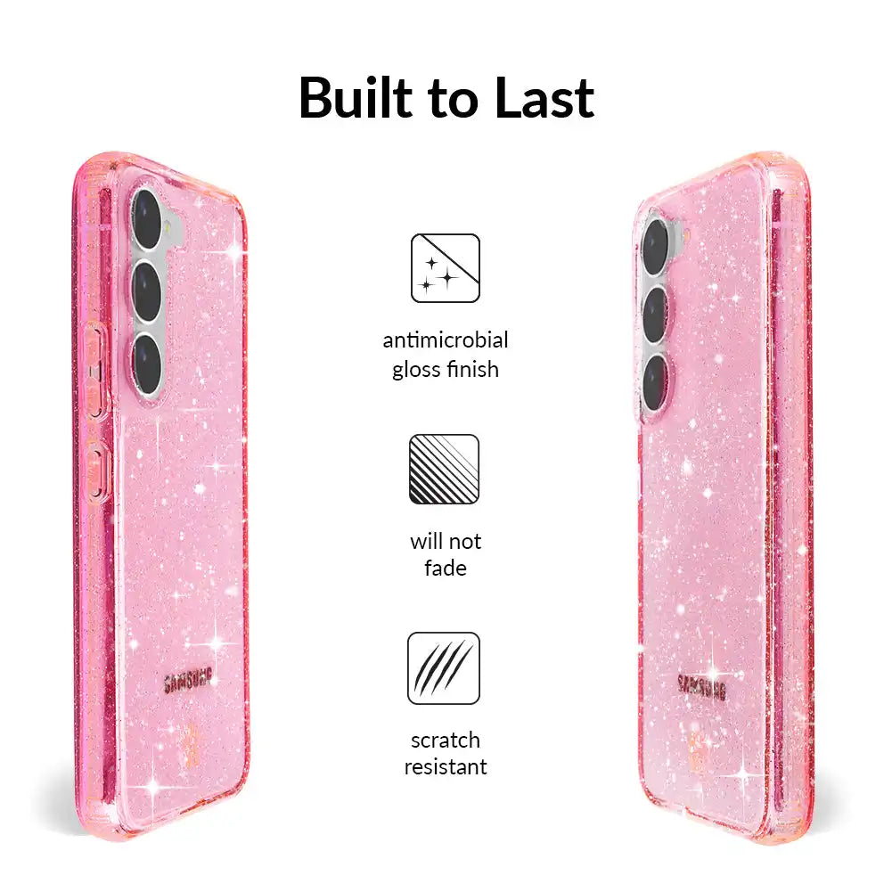 Pink Stardust Glitter Samsung Case