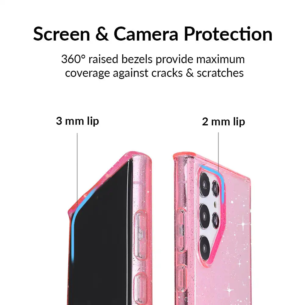 Pink Stardust Glitter Samsung Case