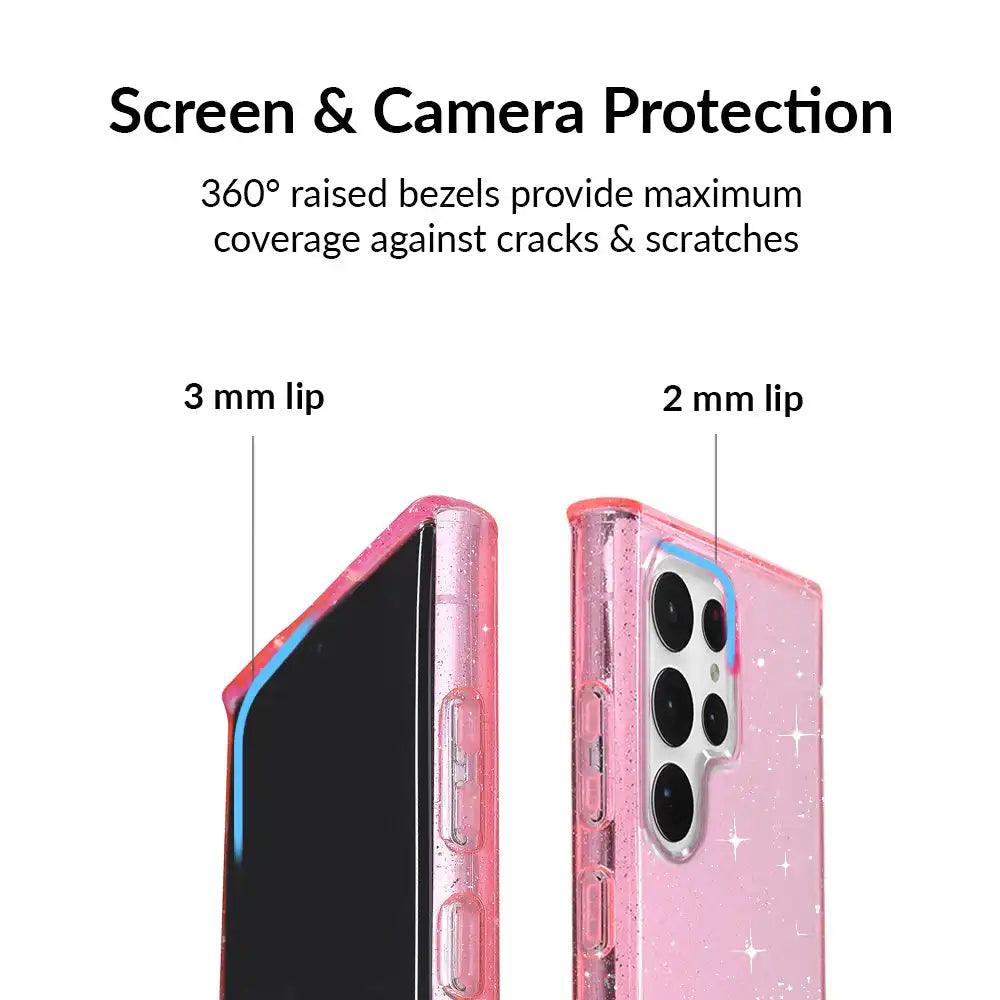 Pink Stardust Glitter Samsung Case