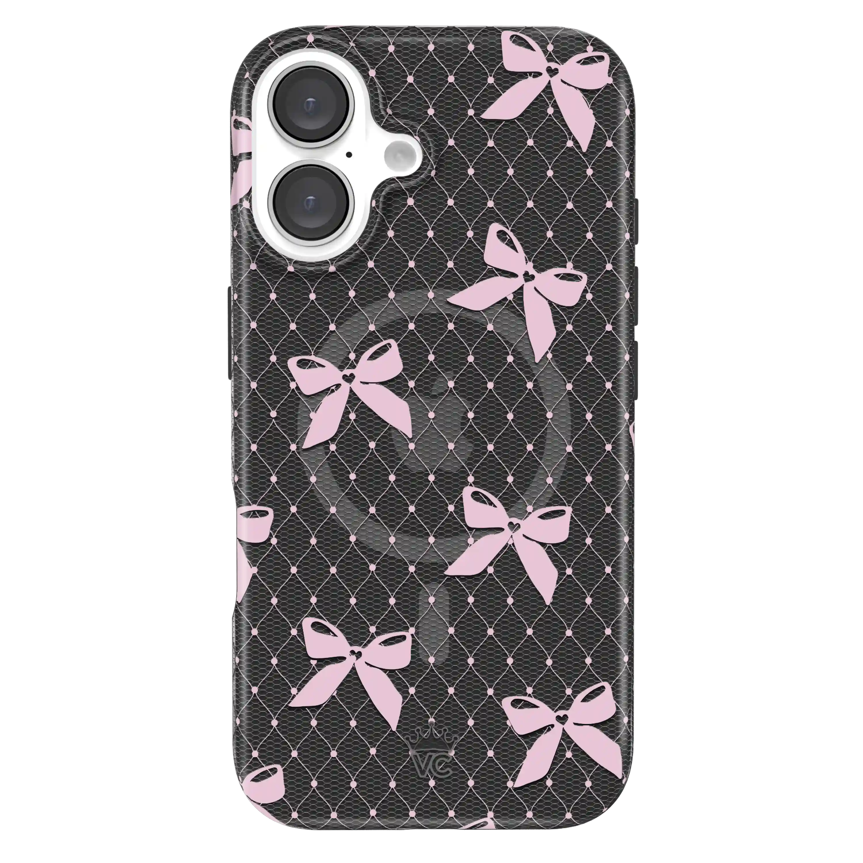 Lacy Pink Bows iPhone Case