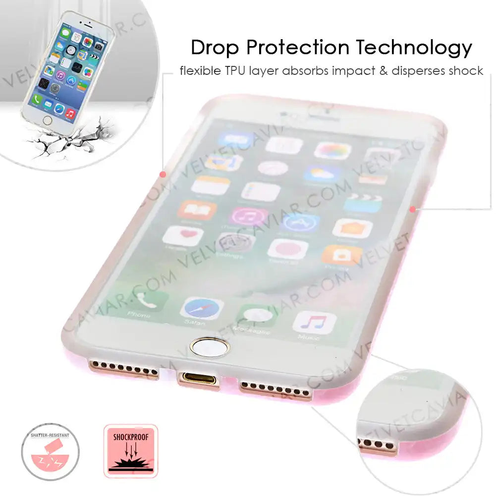 Pink Streak Marble iPhone Case