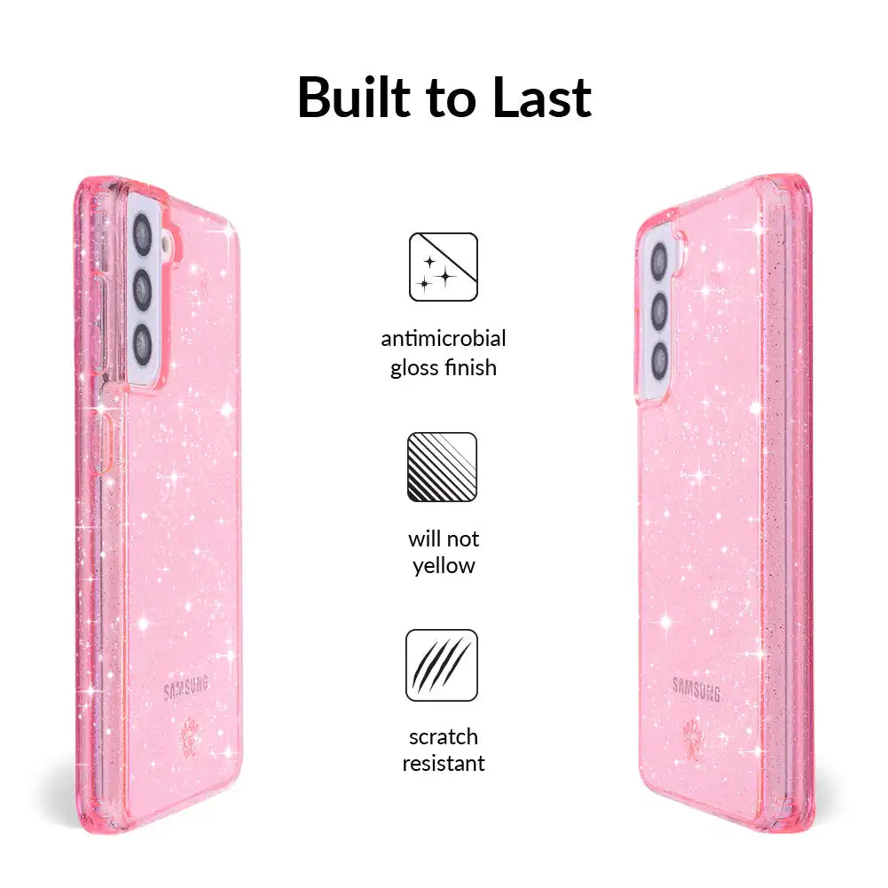 Pink Stardust Glitter Samsung Case