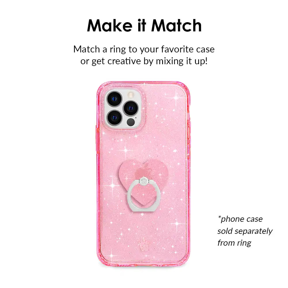 Pink Stardust Glitter Phone Ring