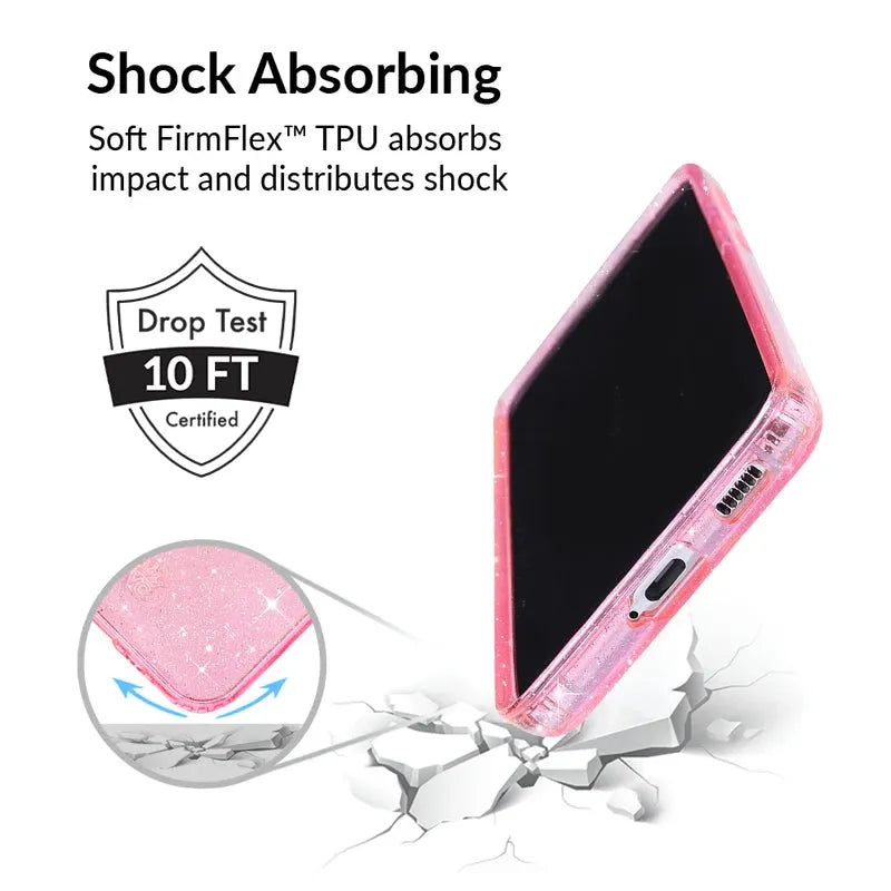 Pink Stardust Glitter Samsung Case