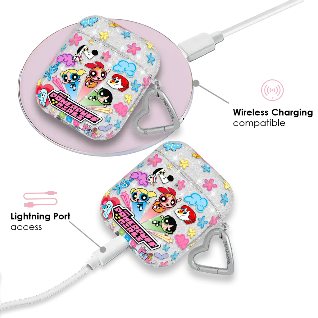 The Powerpuff Girls Girl Power Glitter AirPod Case
