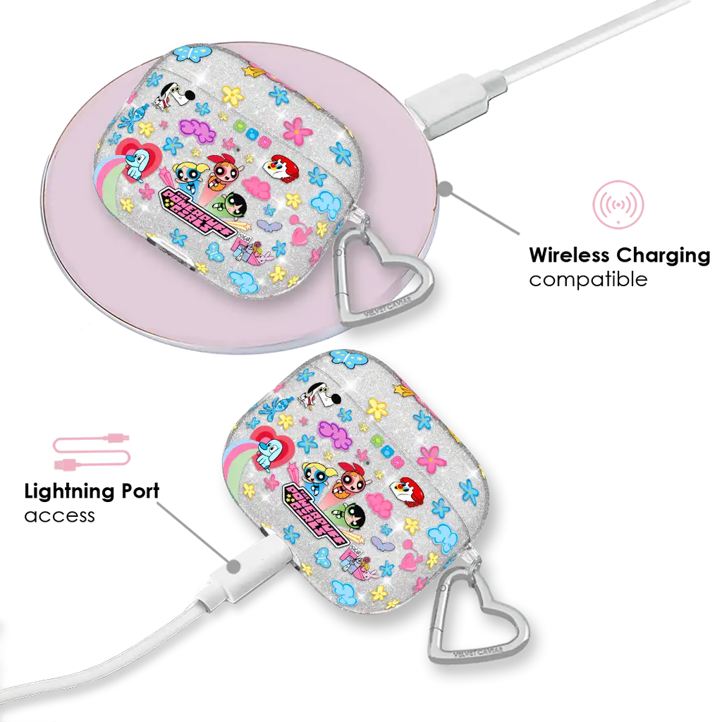 The Powerpuff Girls Girl Power Glitter AirPod Case