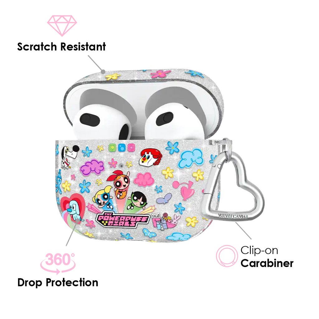 The Powerpuff Girls Girl Power Glitter AirPod Case