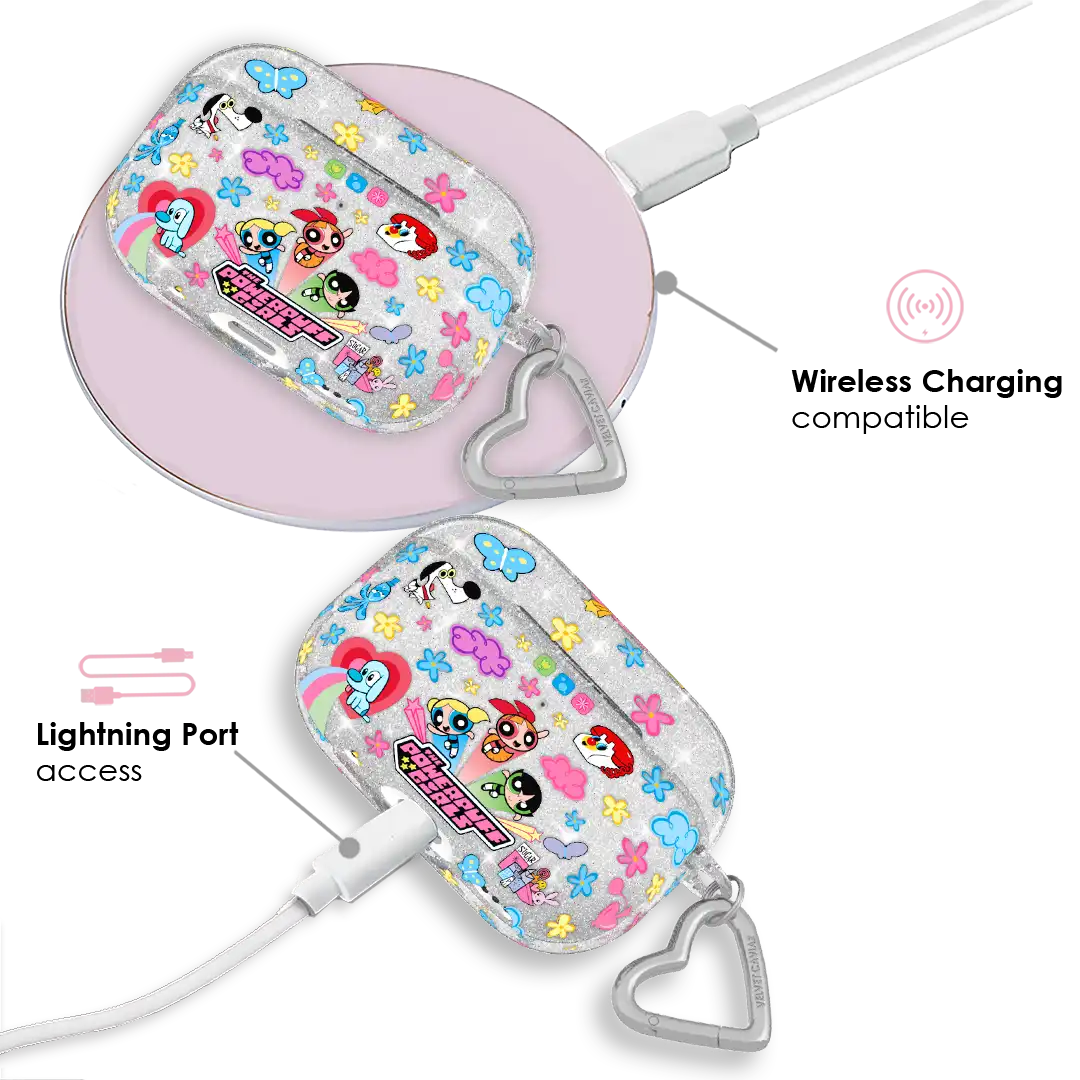 The Powerpuff Girls Girl Power Glitter AirPod Case