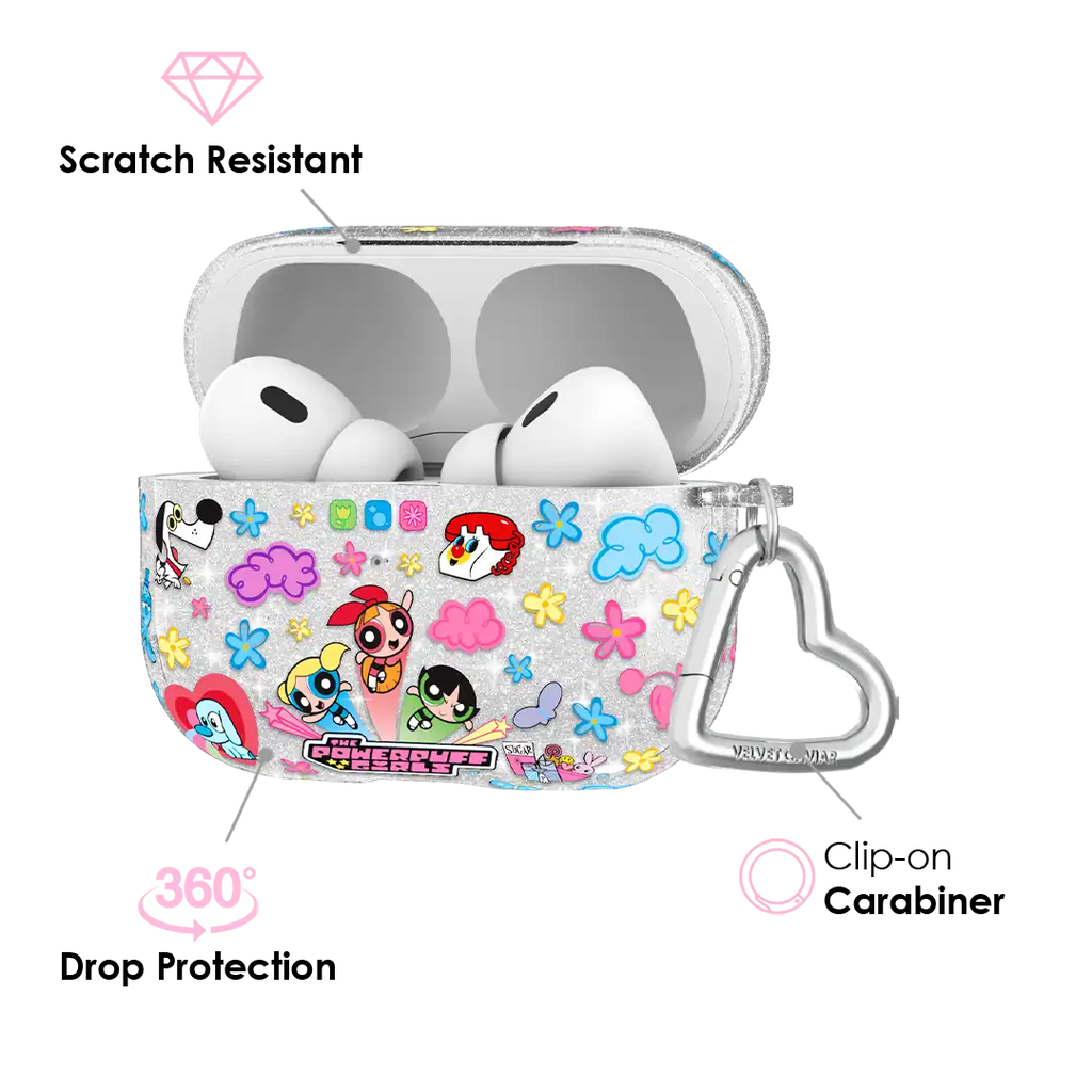 The Powerpuff Girls Girl Power Glitter AirPod Case