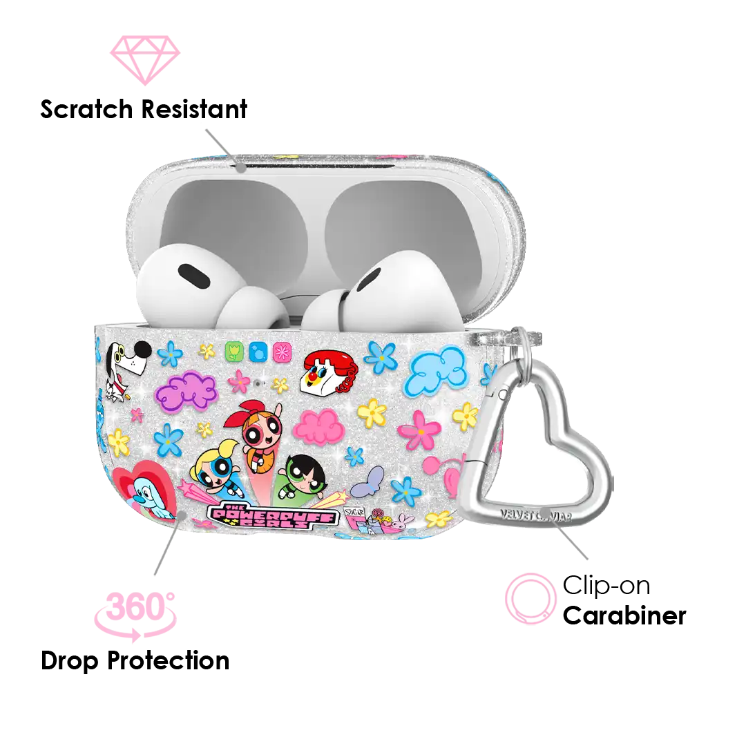 The Powerpuff Girls Girl Power Glitter AirPod Case