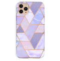 Purple Geometric Marble iPhone Case
