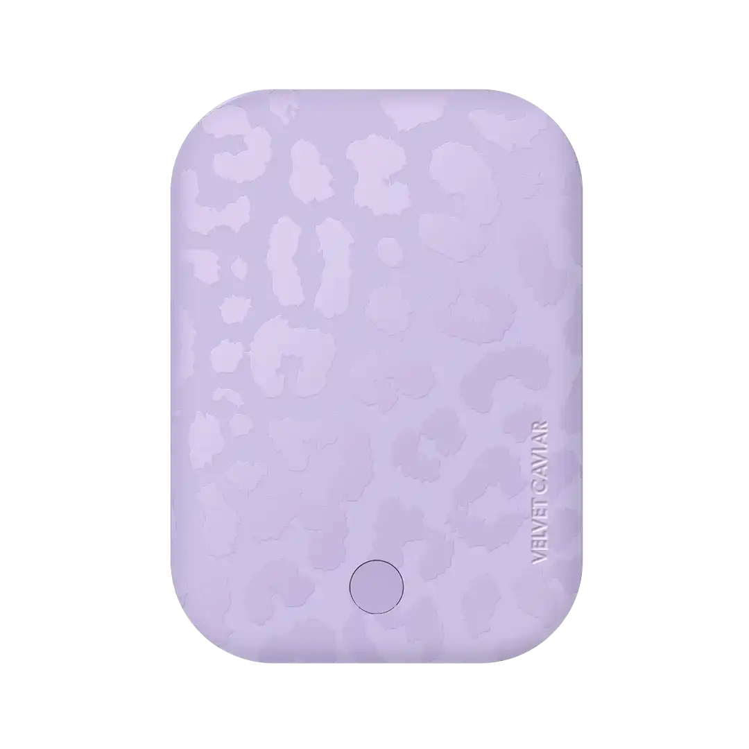 Lilac Leopard Portable MagSafe Charger Power Pack